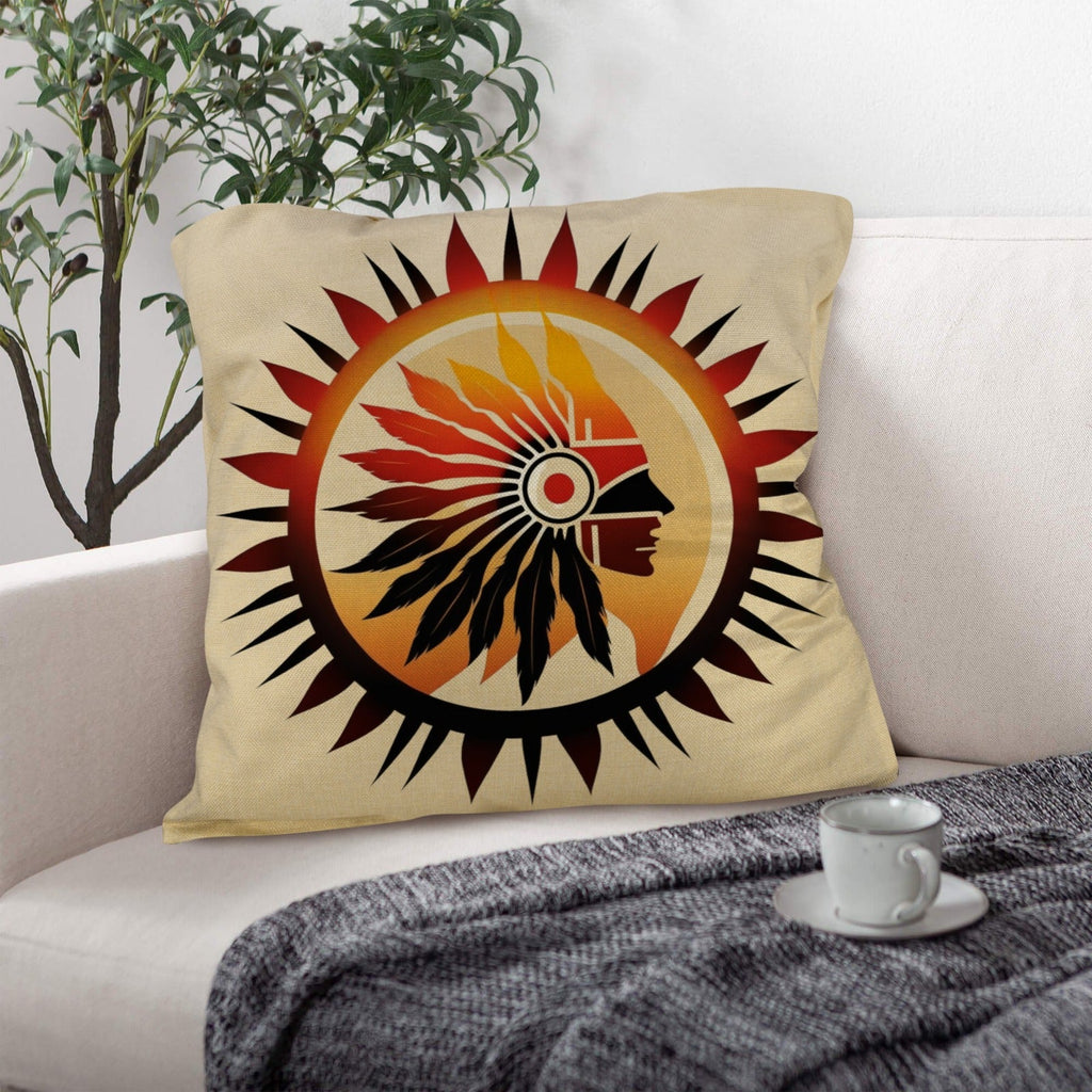 Native Sun Throw Pillow Case Made in America