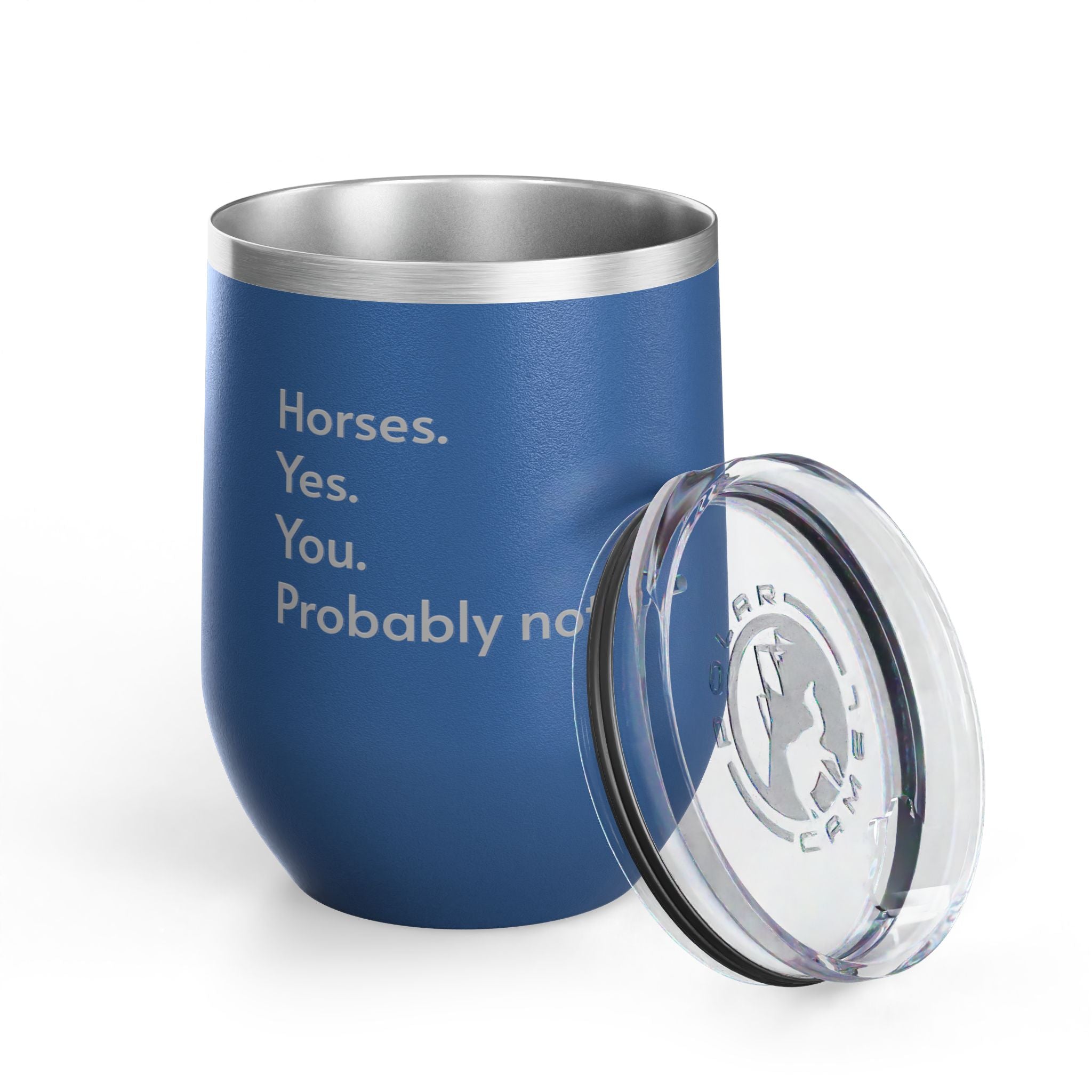 Wine Tumbler, 12oz - Horses. Yes.