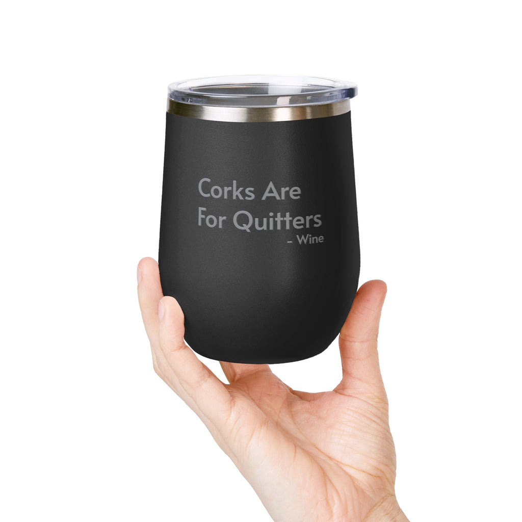 Wine Tumbler, 12oz - Corks/Quitters