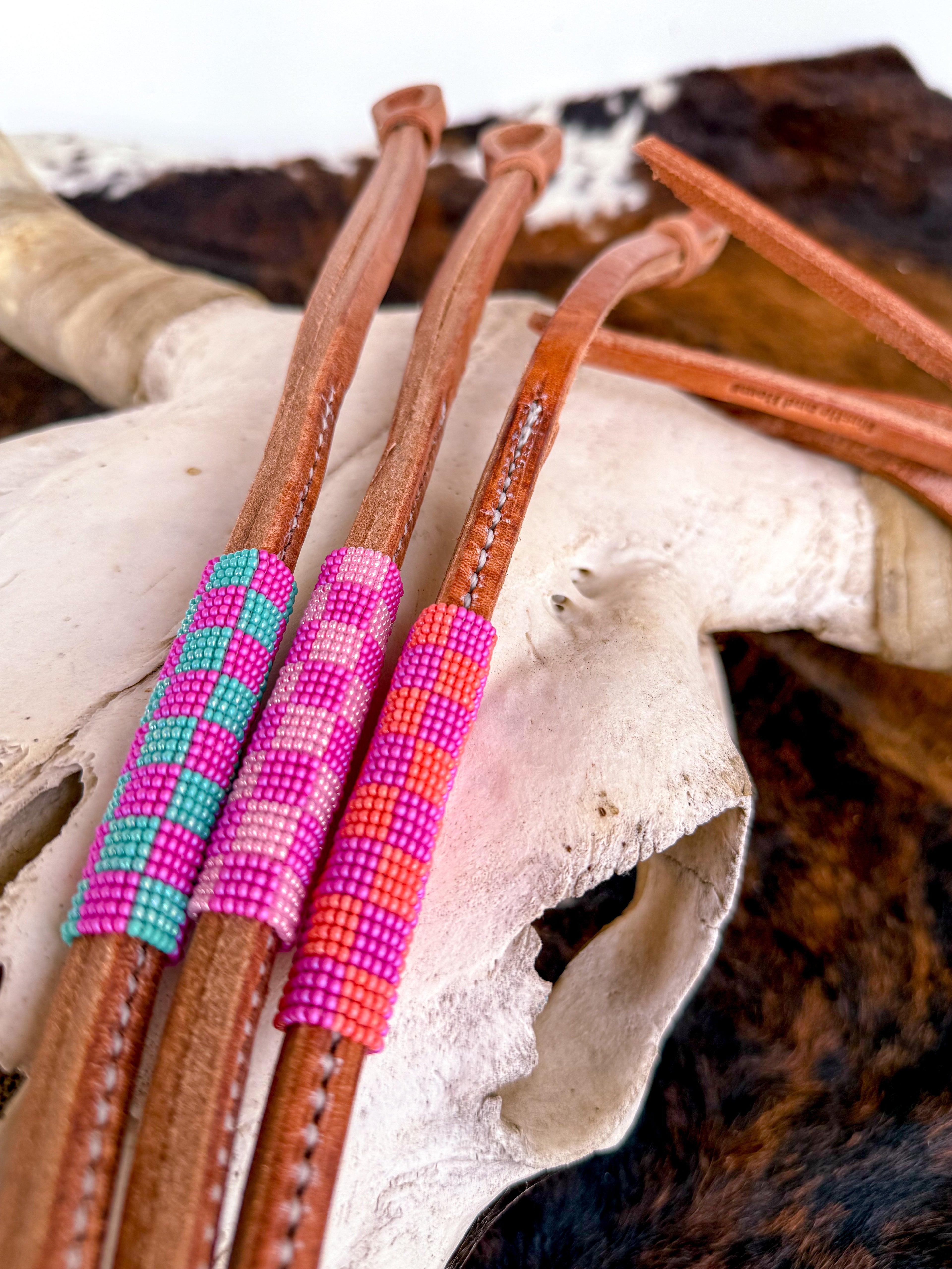 Checks Out Beaded Over Under Whip