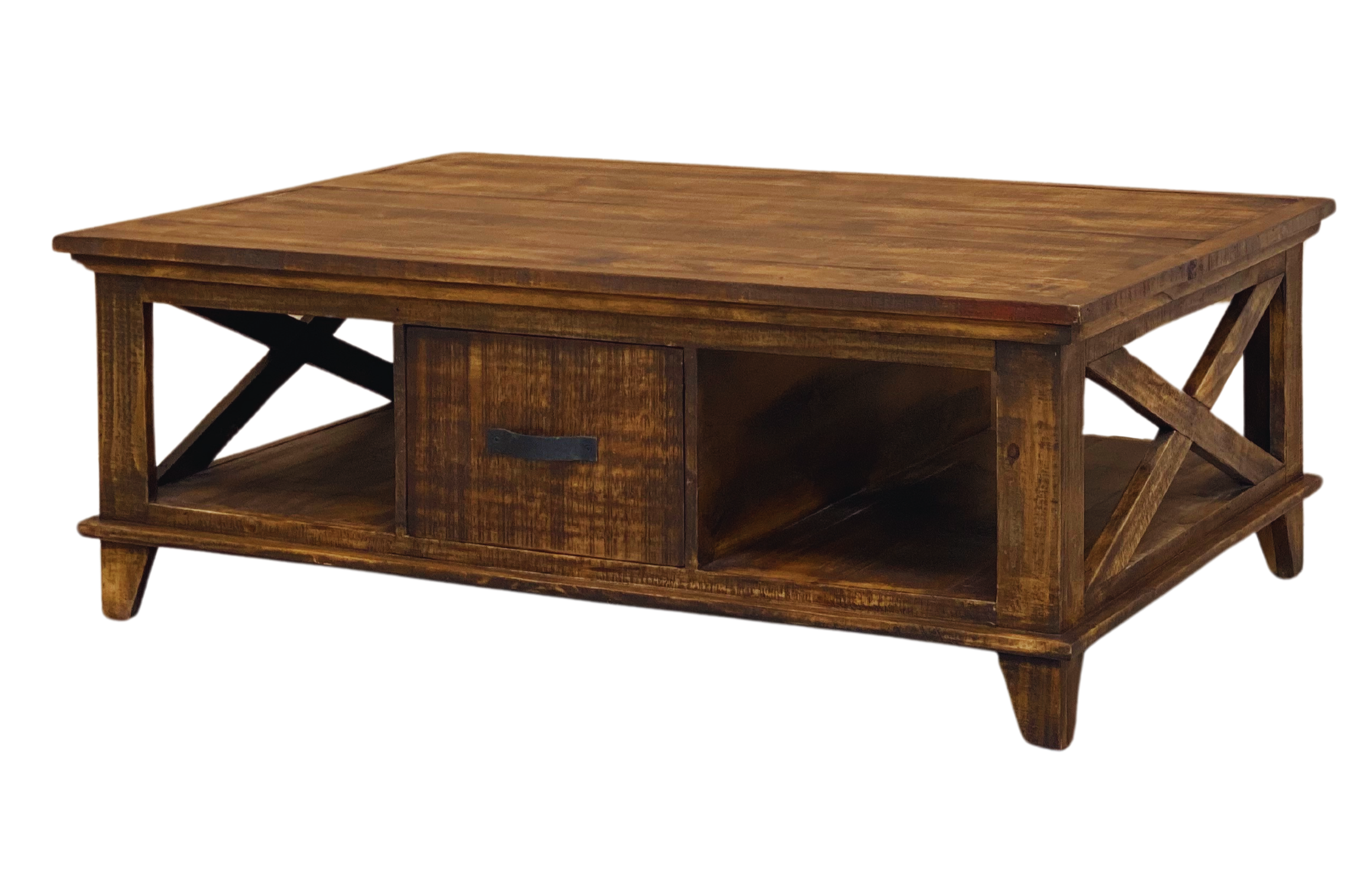 Rancho X Coffee Table in Dark Wax