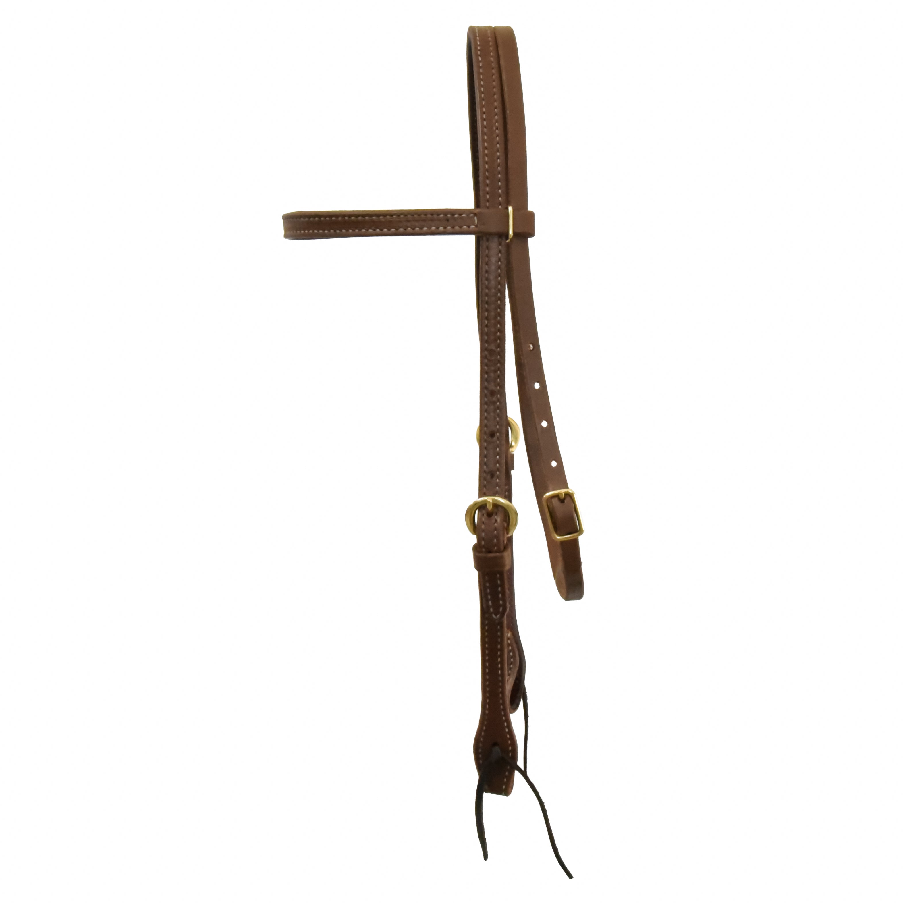 AJ Tack Oiled Harness Leather Double-N-Stitched Headstall