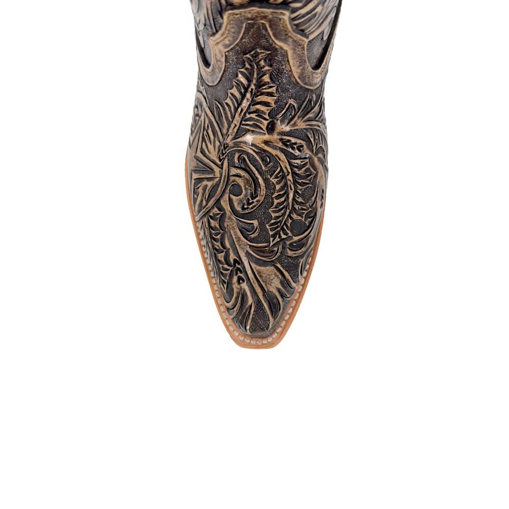 Women's Texan Handtooled Bootie - Lone Star Rustic