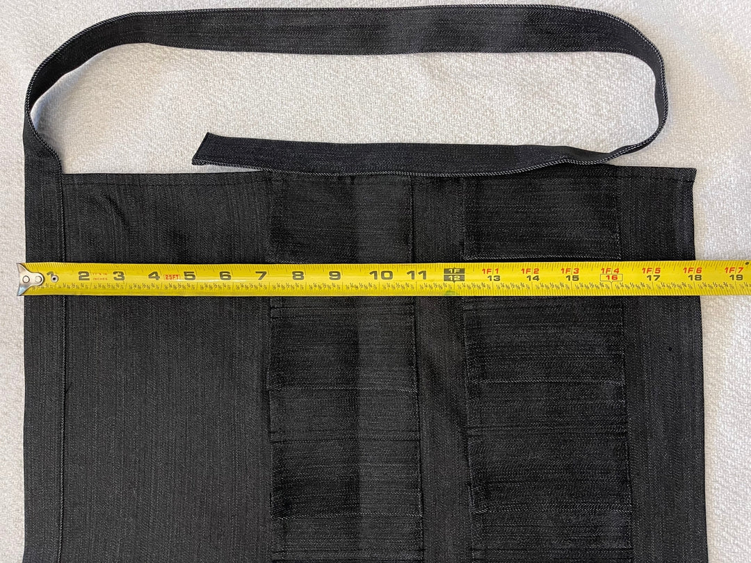 Egg Waist Apron Black Heavy Denim