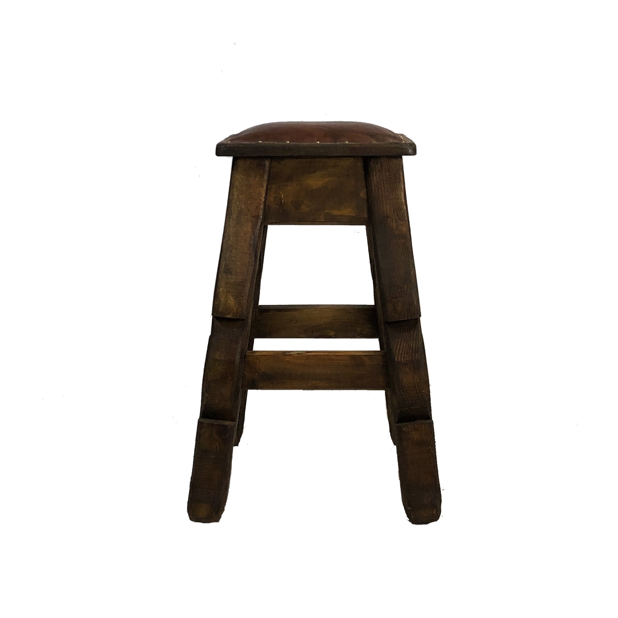 Yugo 24" No back Bar stool with Leather seat