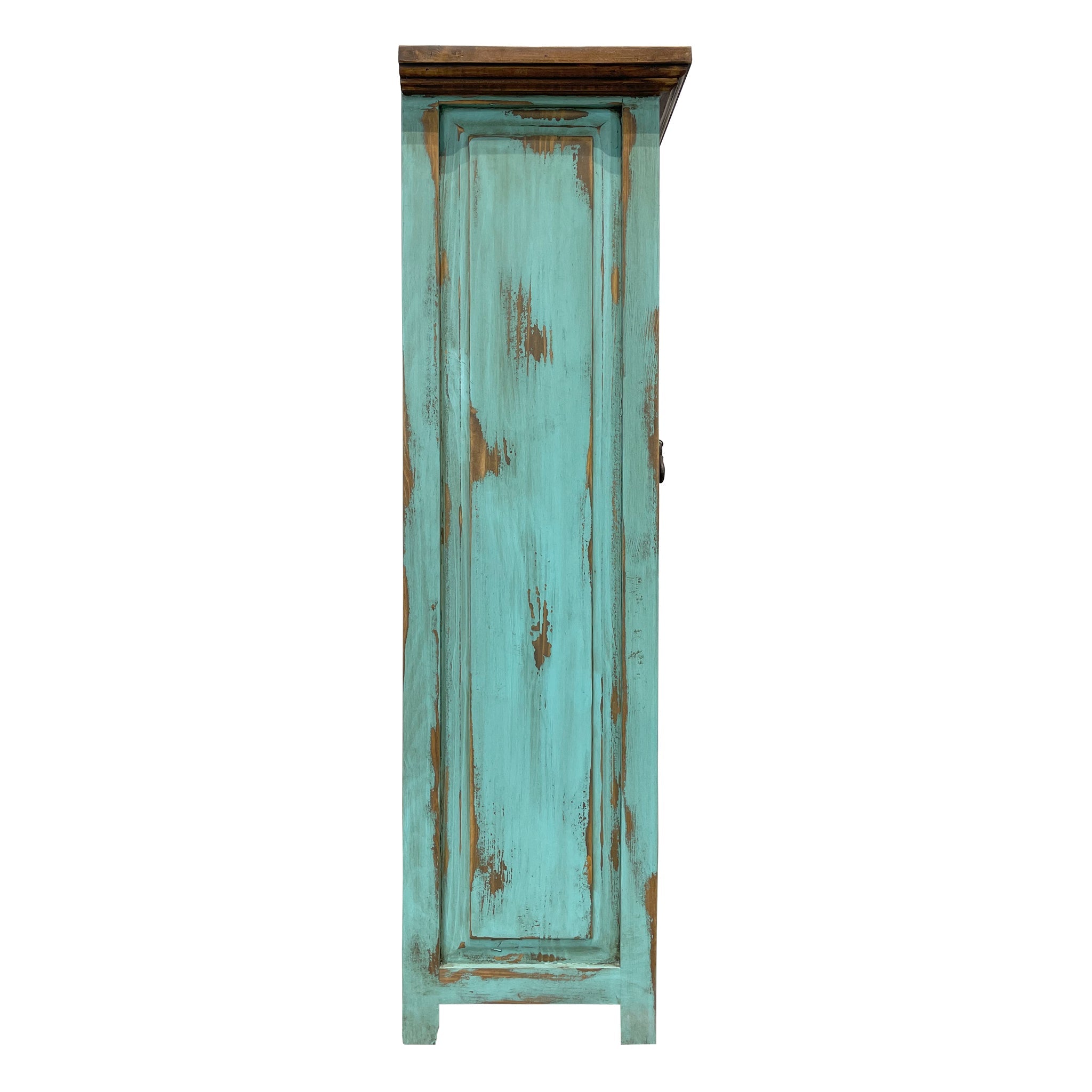 Small Rustic Cabinet for storage in Oldie Turquoise