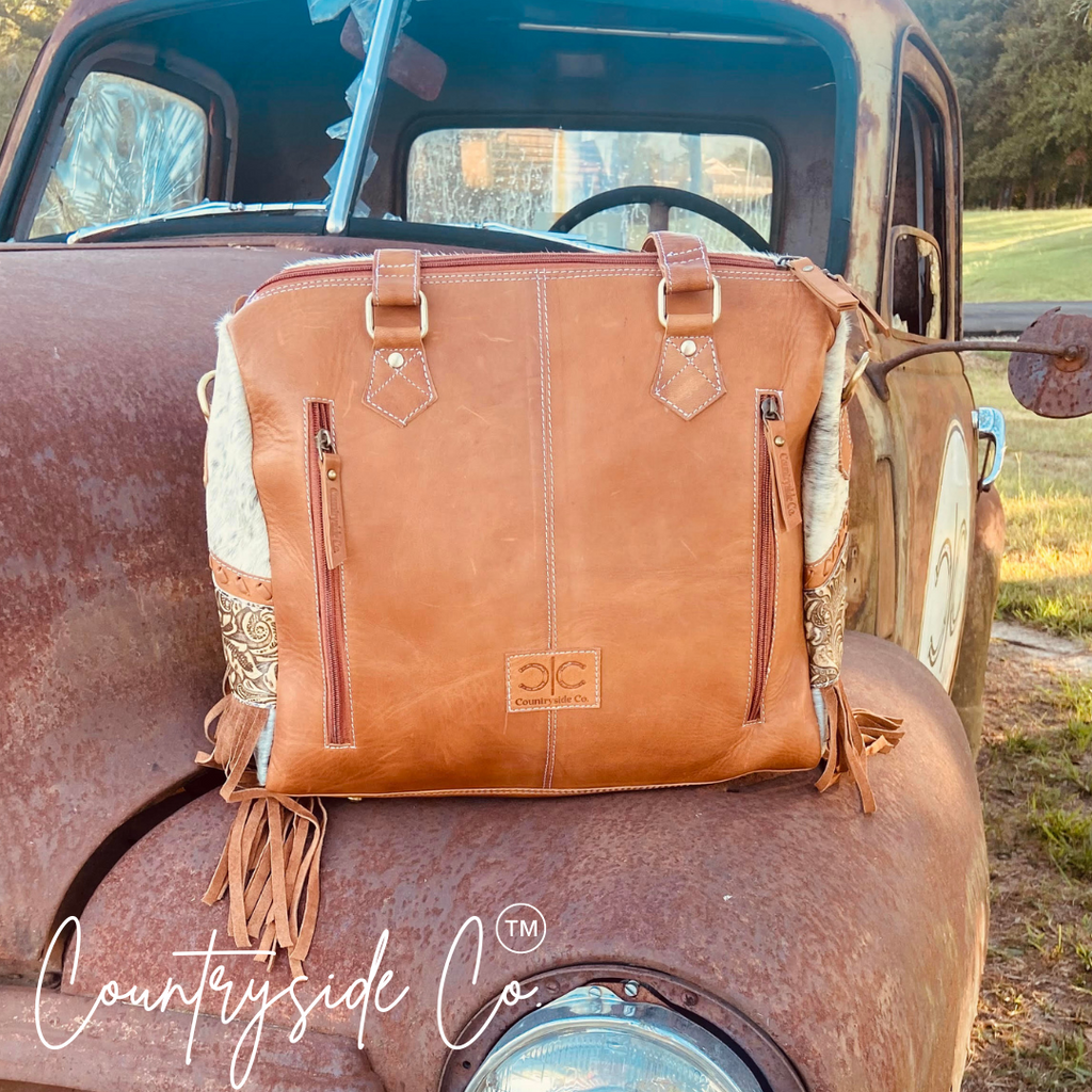 Laramie Cowhide Leather Concealed Carry Handbag