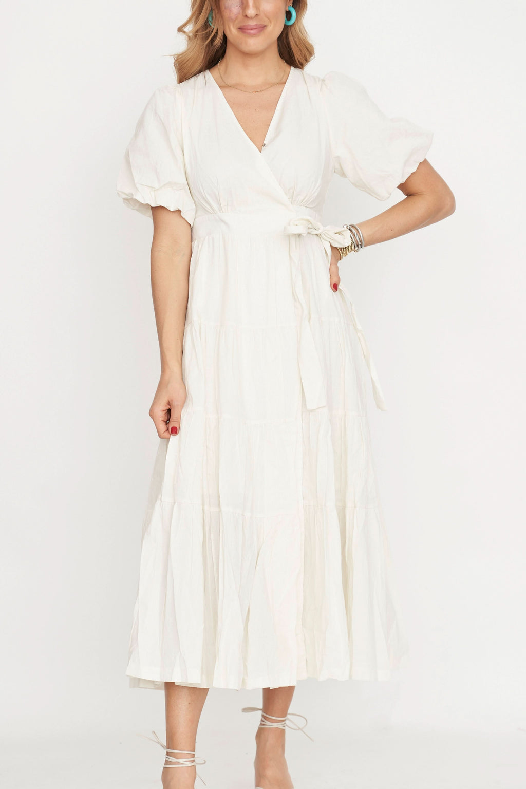 Nora Wrap Midi Dress