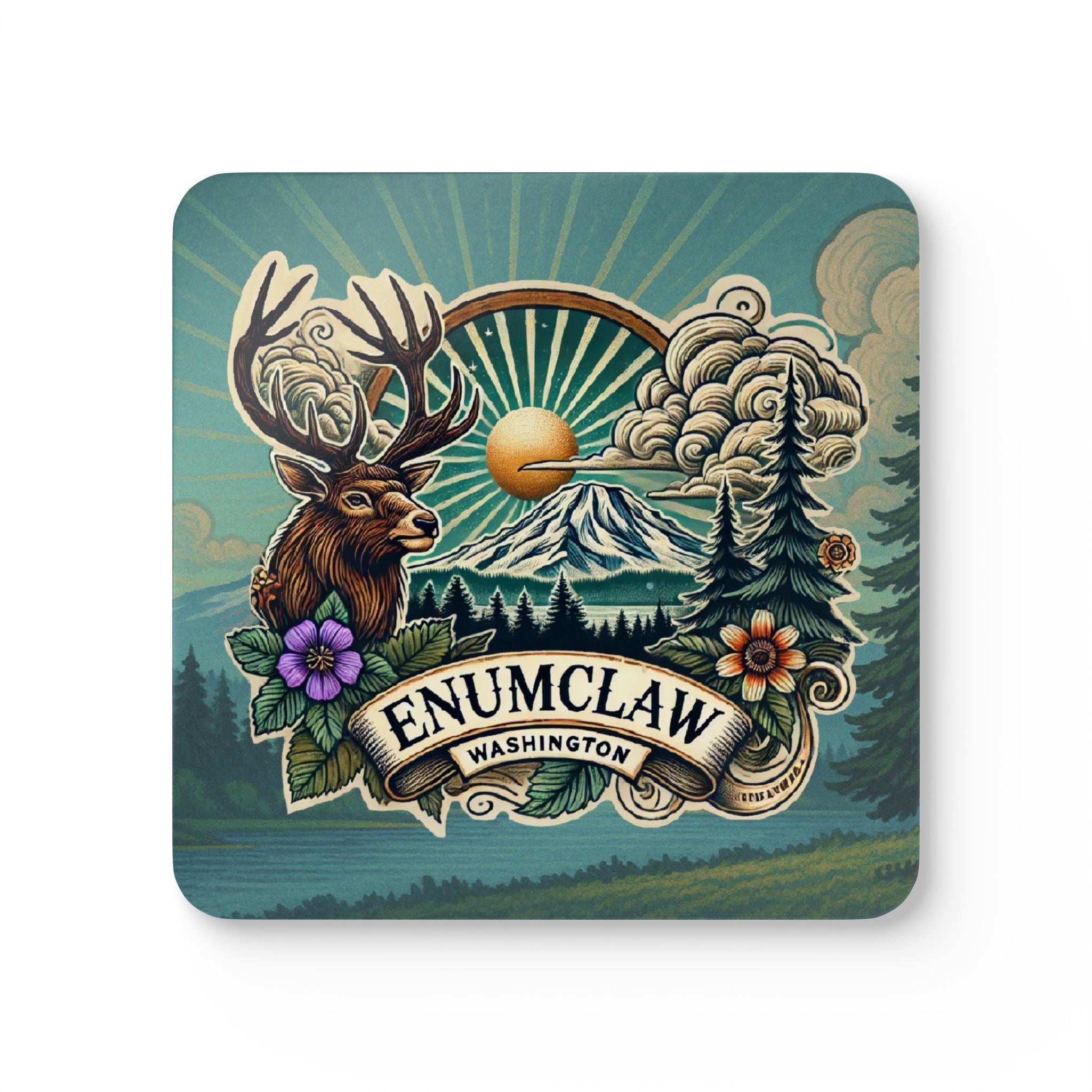 Enumclaw Washington Bar Coaster