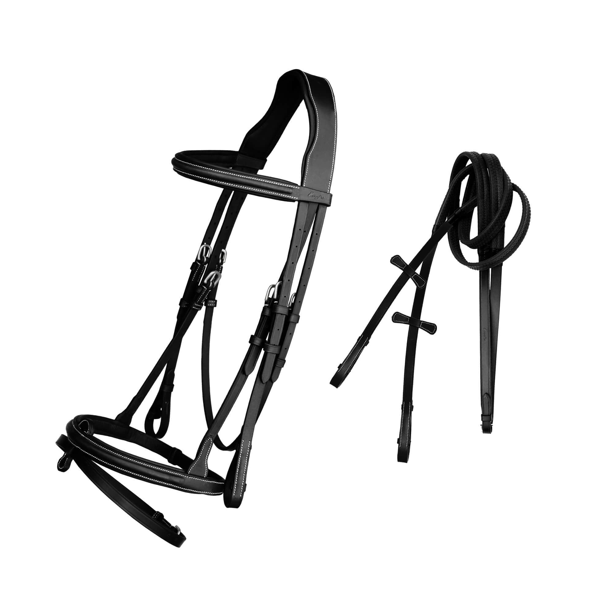 ExionPro Detachable Flash Thin Raised Bridle with Reins