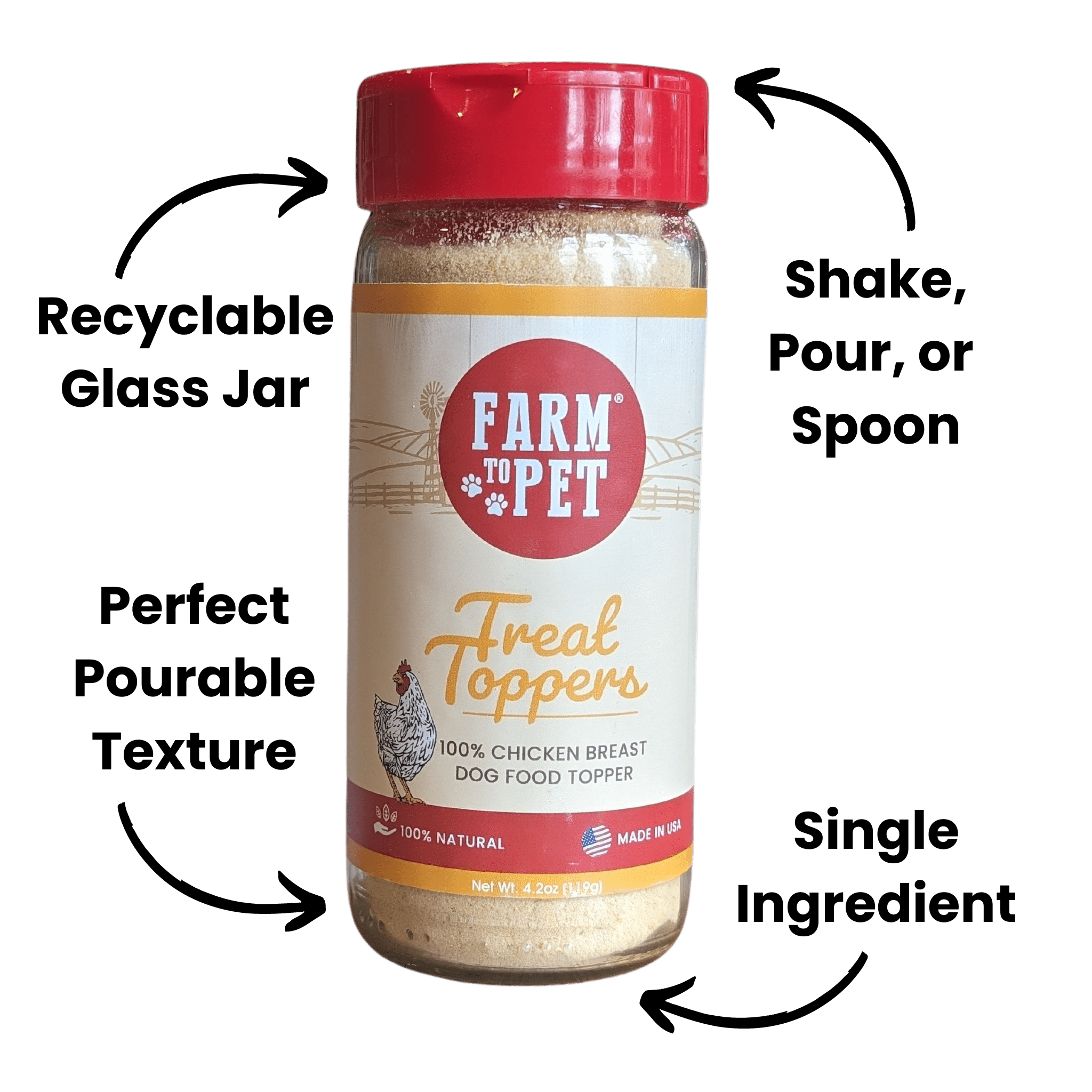 Treat Topper Chicken Dog Food Topper | Healthy Meal Supplement for Dogs