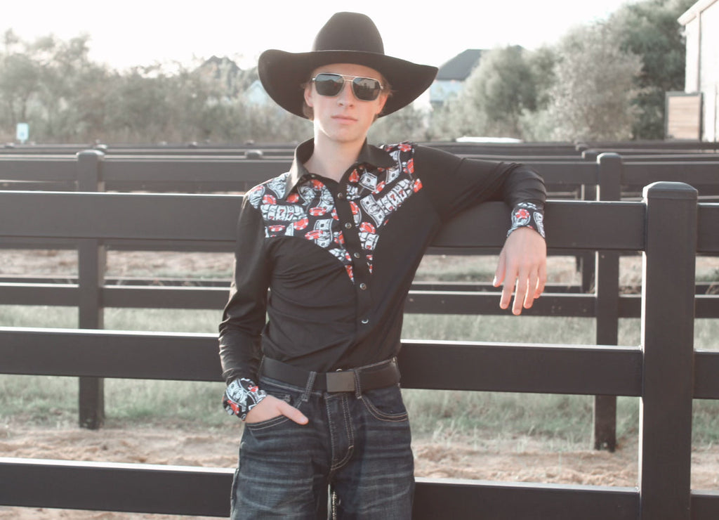 Risky Business Pearl Snap Men's Rodeo Shirt