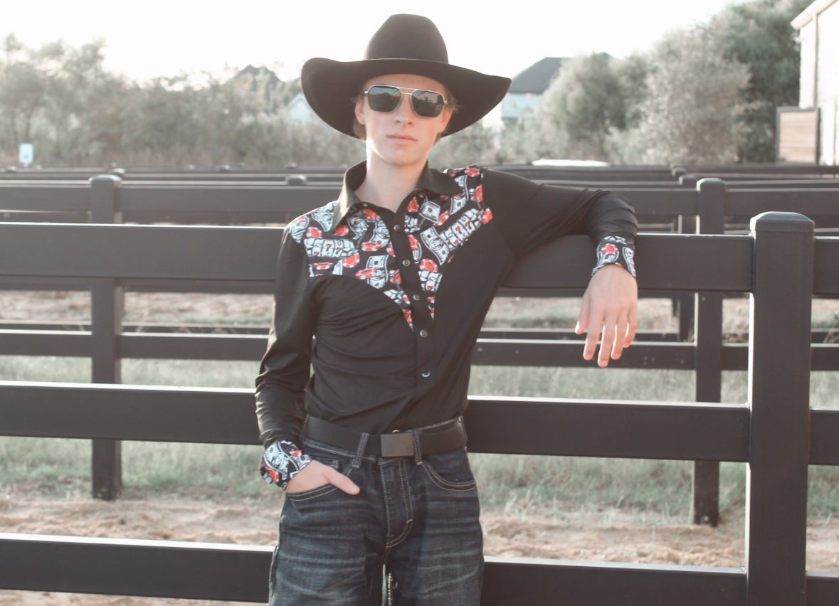 Risky Business Pearl Snap Men's Rodeo Shirt