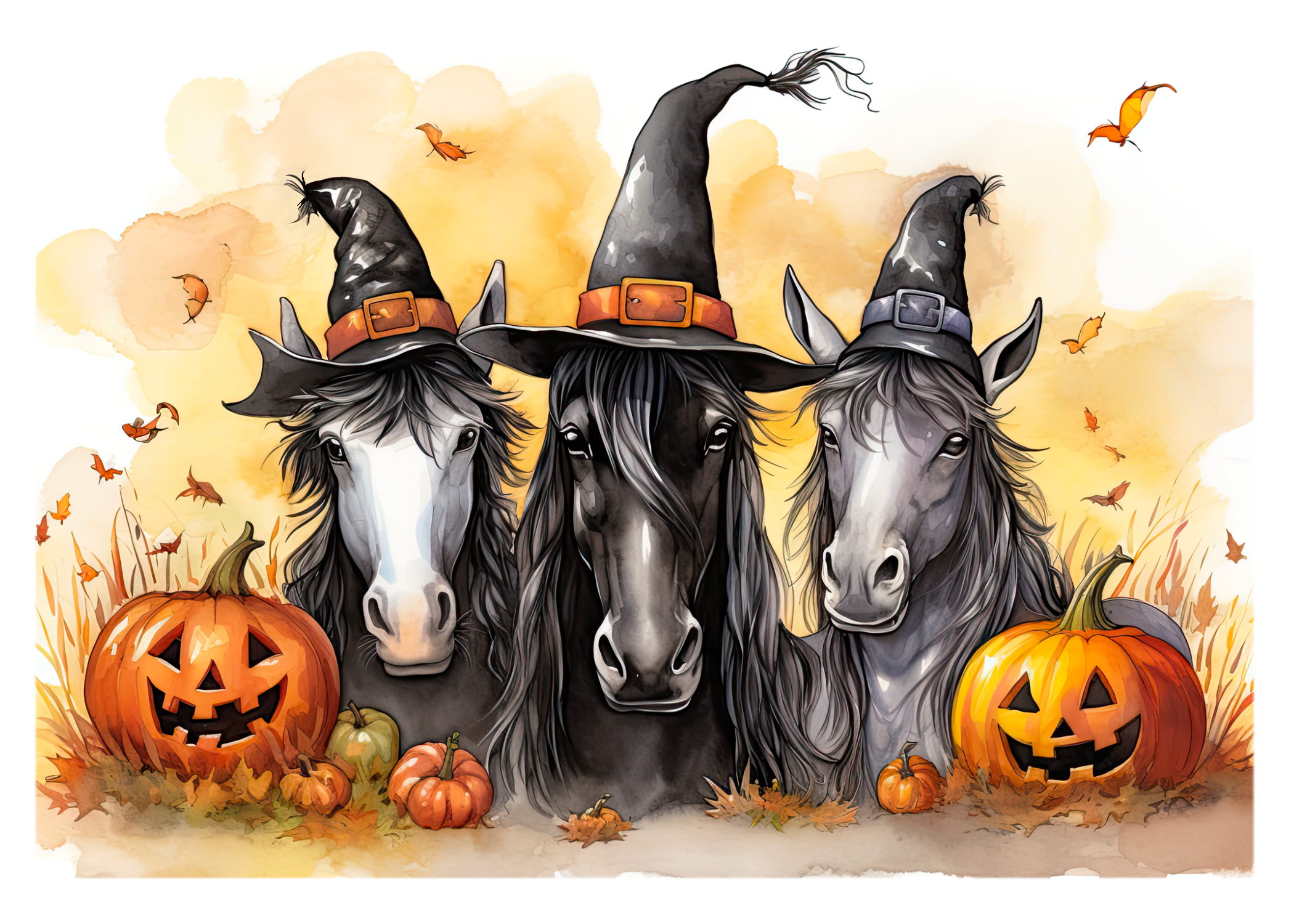 Horsey Pocus Halloween Greeting Card
