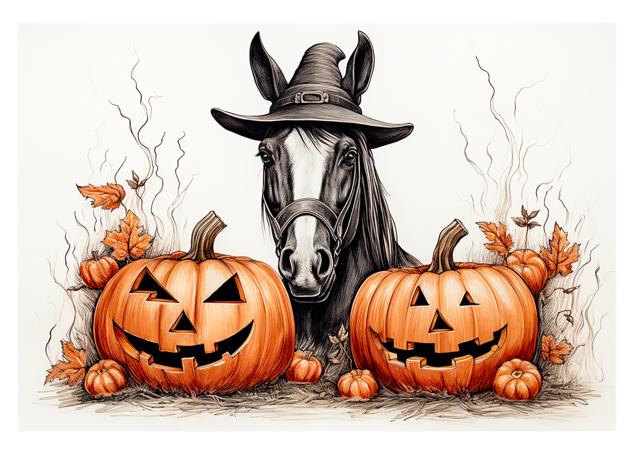Pumpkin Patch Spellbinder Halloween Greeting Card