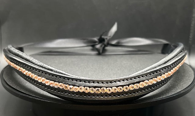 Hint of Rose Gold Browband (17")