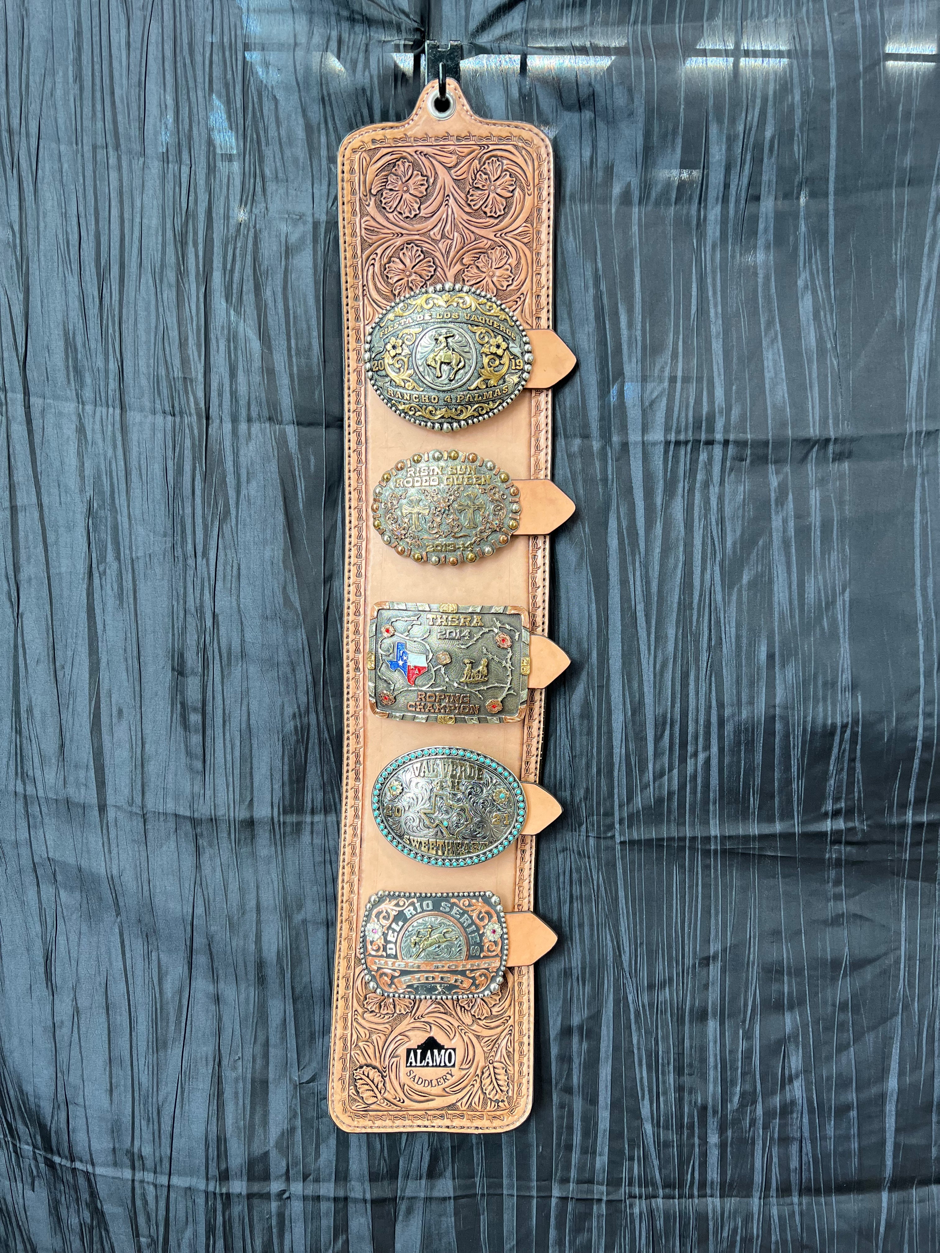 Golden antique floral with barbwire buckle holder