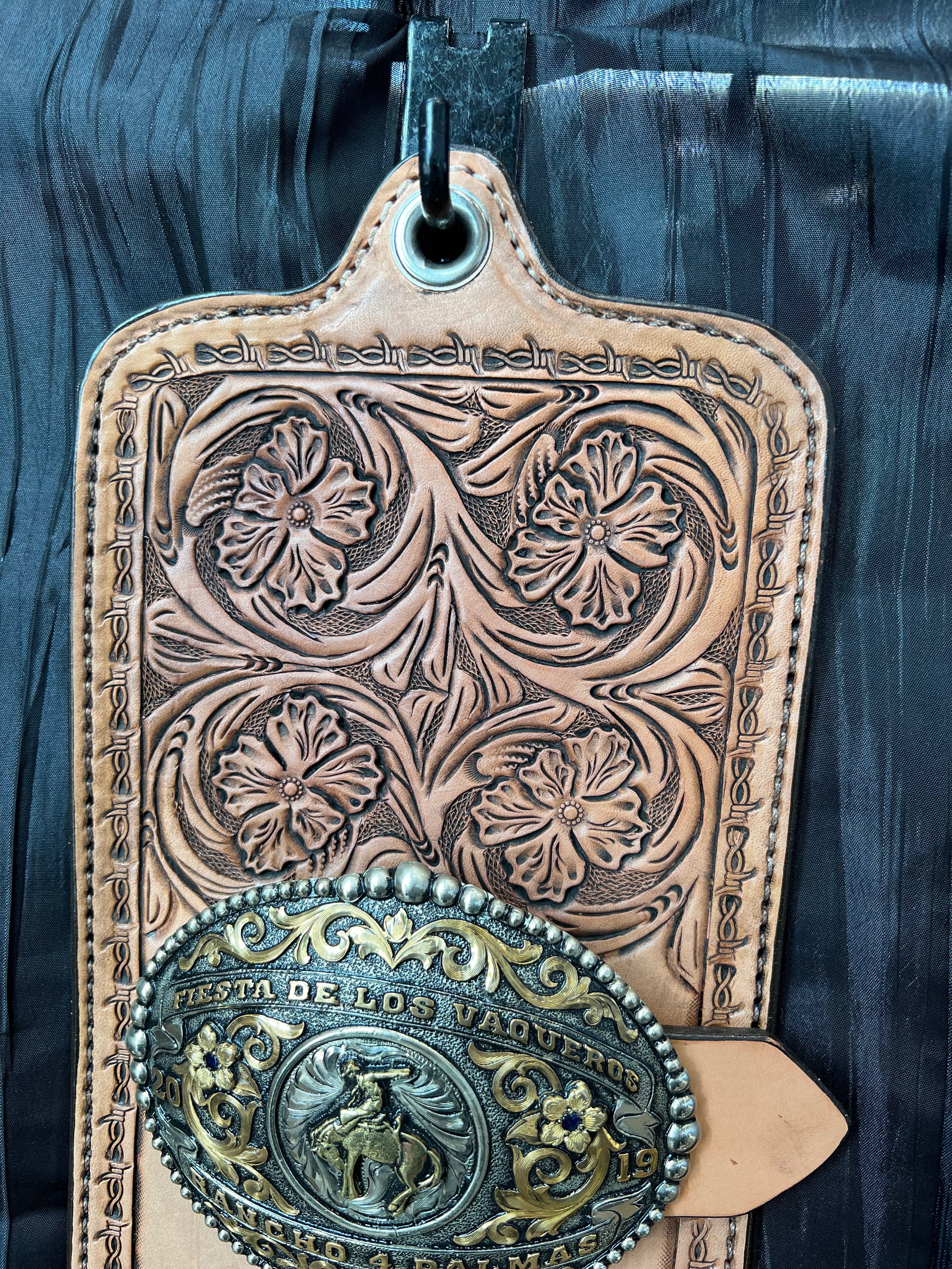 Golden antique floral with barbwire buckle holder