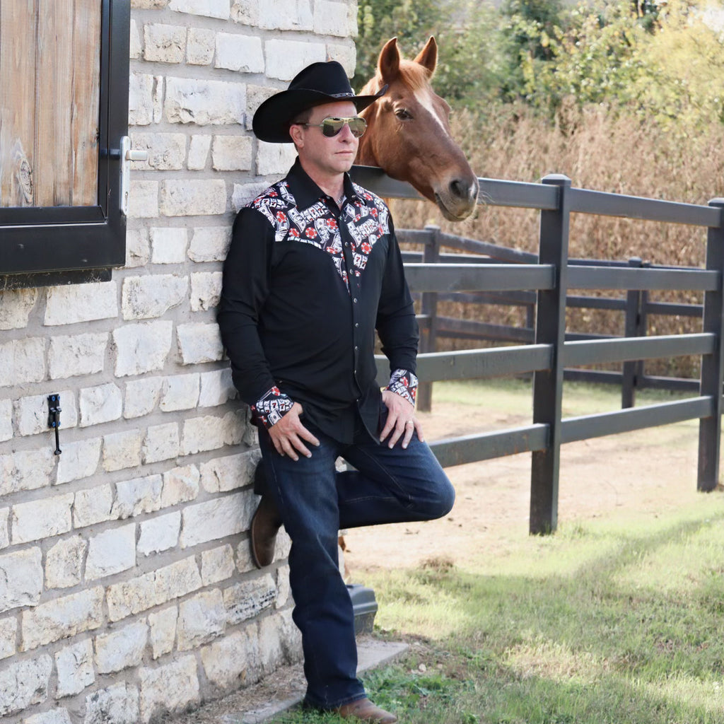 Risky Business Pearl Snap Men's Rodeo Shirt