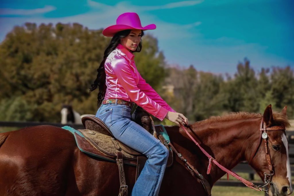 Let Er Buck Girls Luxury Western Pearl Snap Rodeo Shirt
