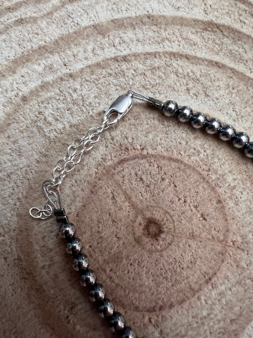 Little bit of Purple Spiny Oyster with Sterling Silver Pearls bracelet