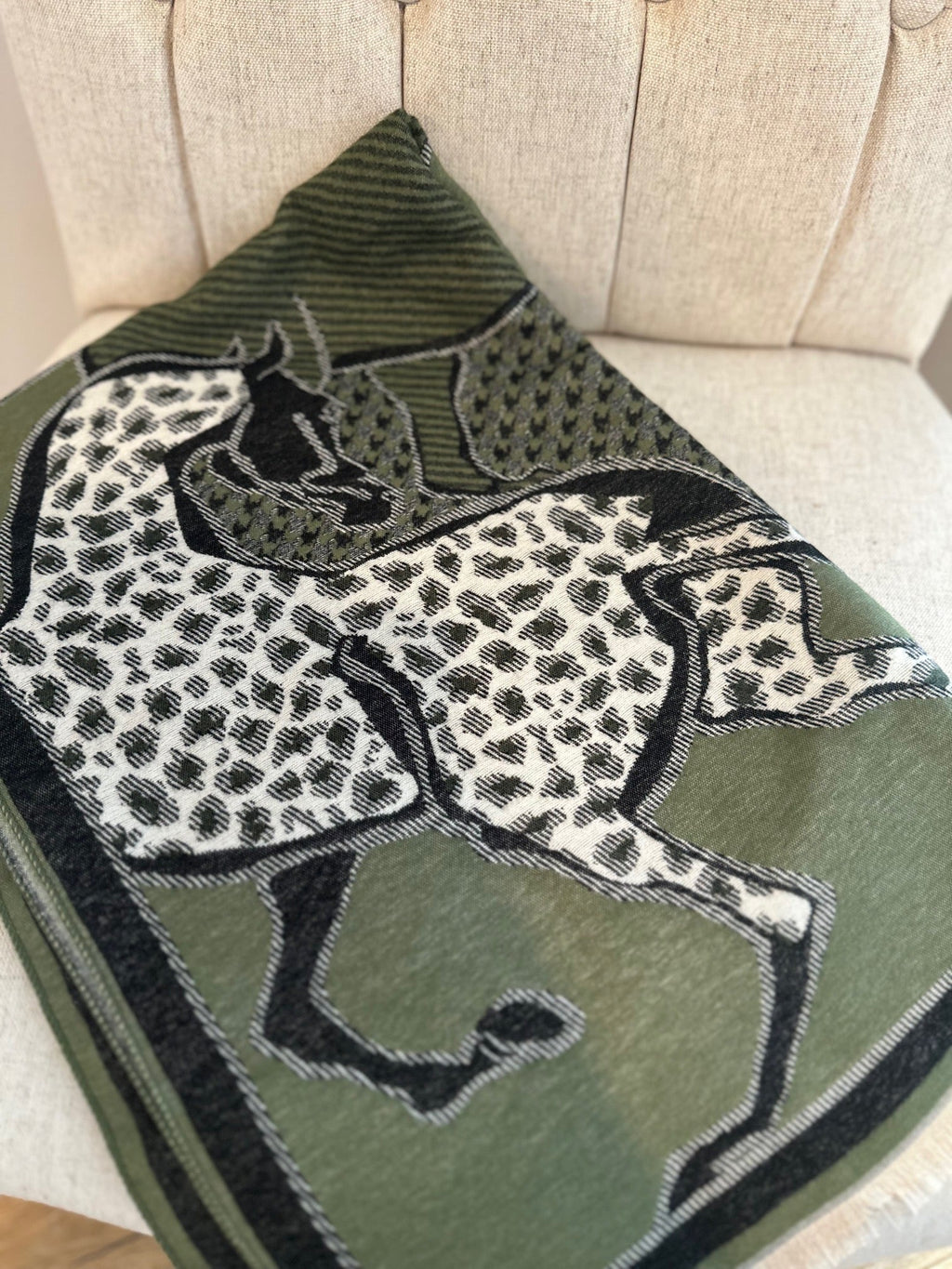 Olive Horse Wrap/Scarf