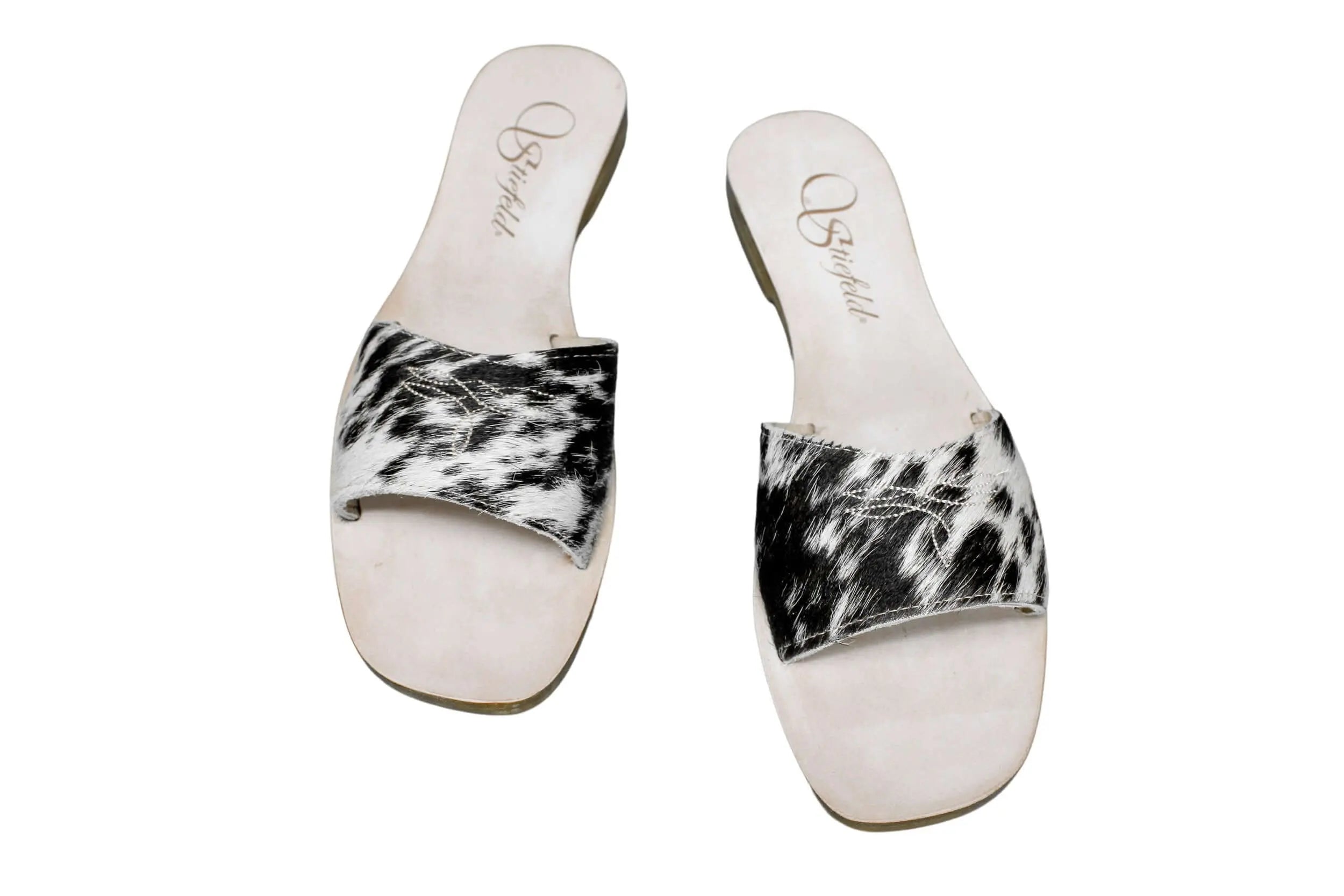 Agnes Cowhide Slide Sandals – Size 9