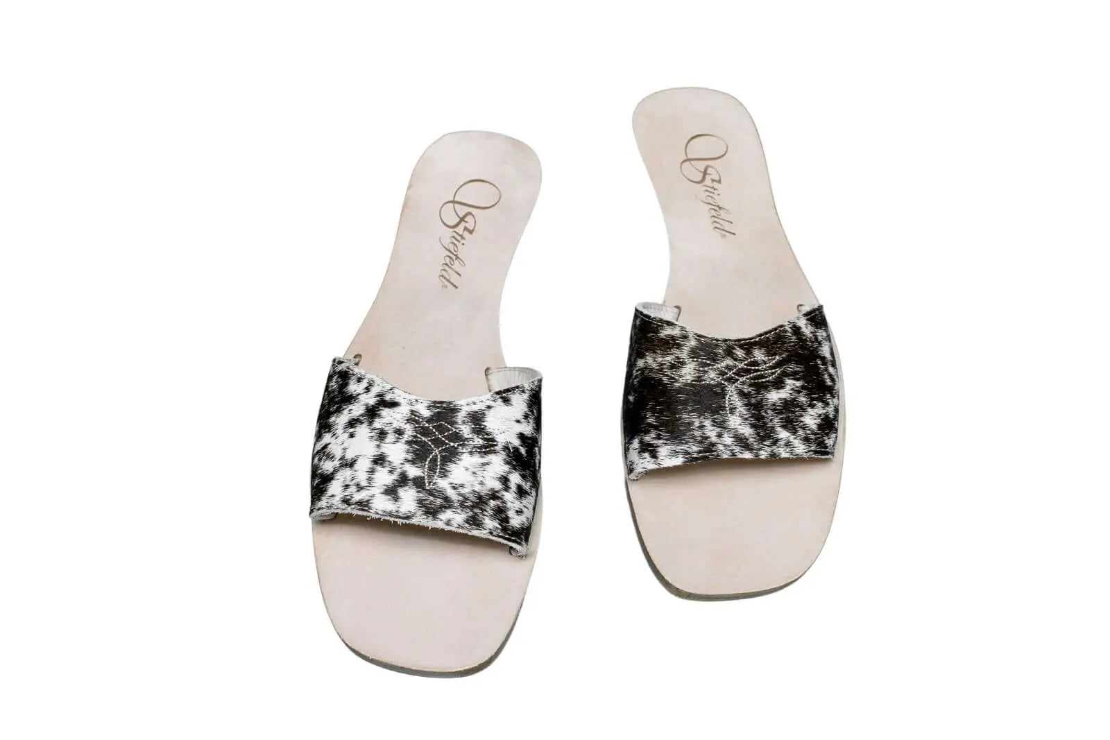 Agnes Cowhide Slide Sandals – Size 9