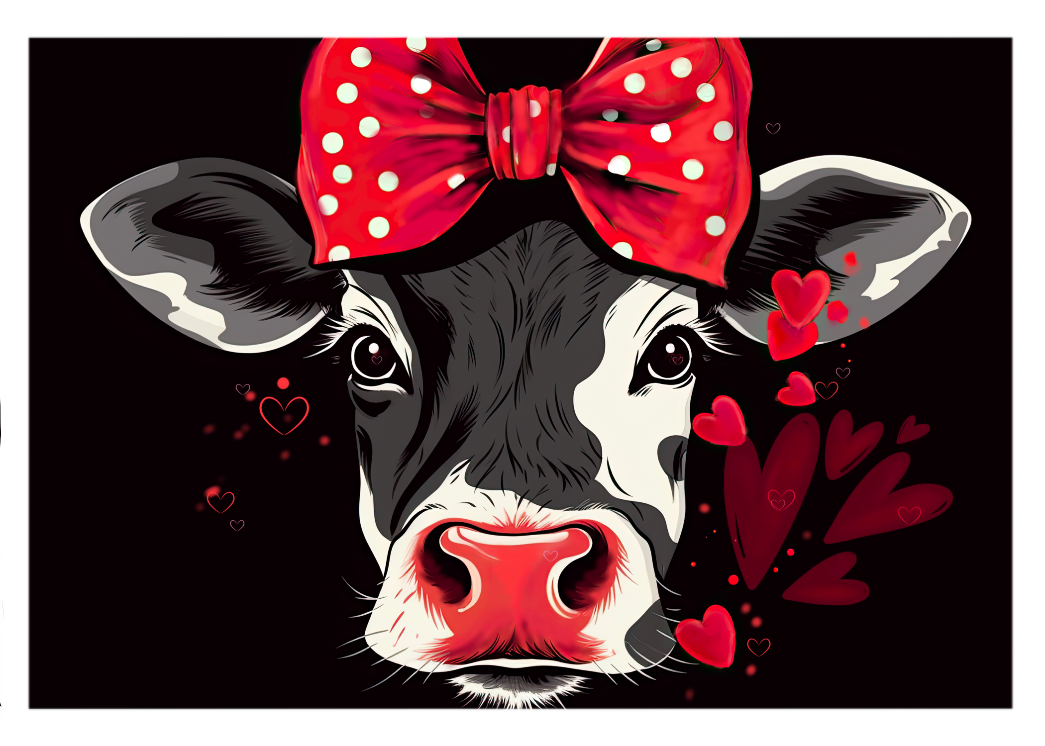 I Love Moo Valentine Greeting Card