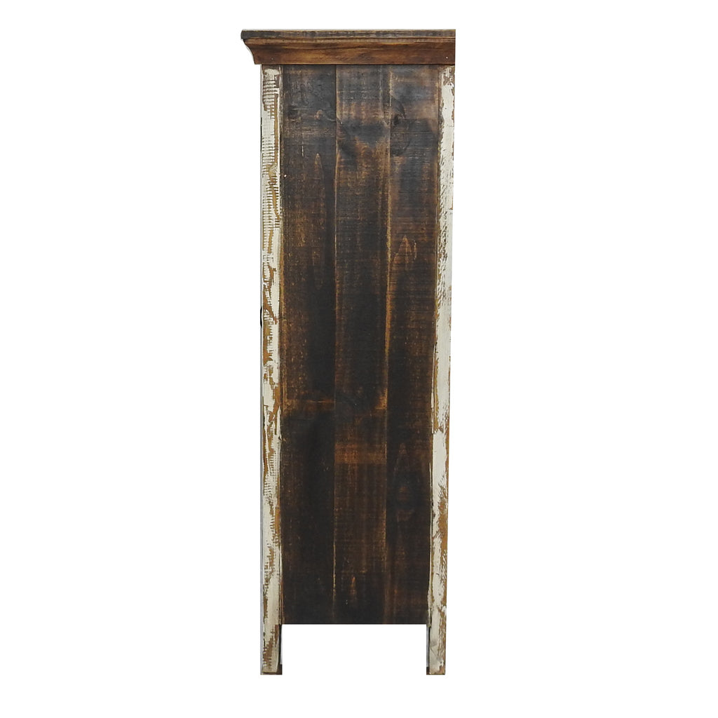 Cabana Large Rustic Glass Cabinet Buffet