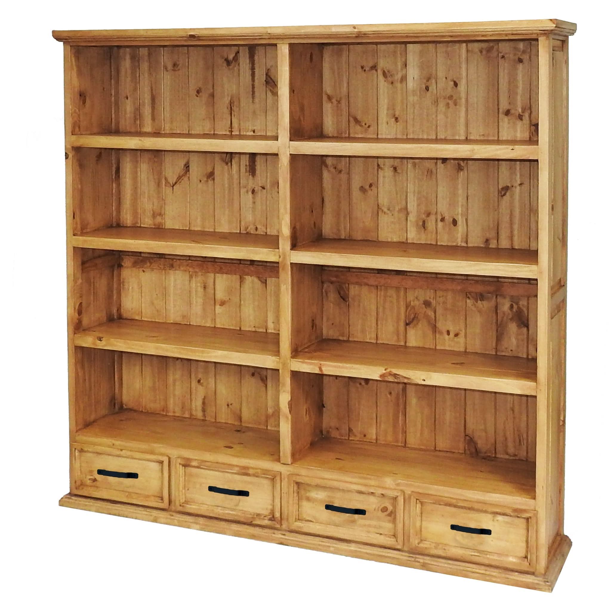 Traditional Large Rustic Bookcase – Crutcher's Western