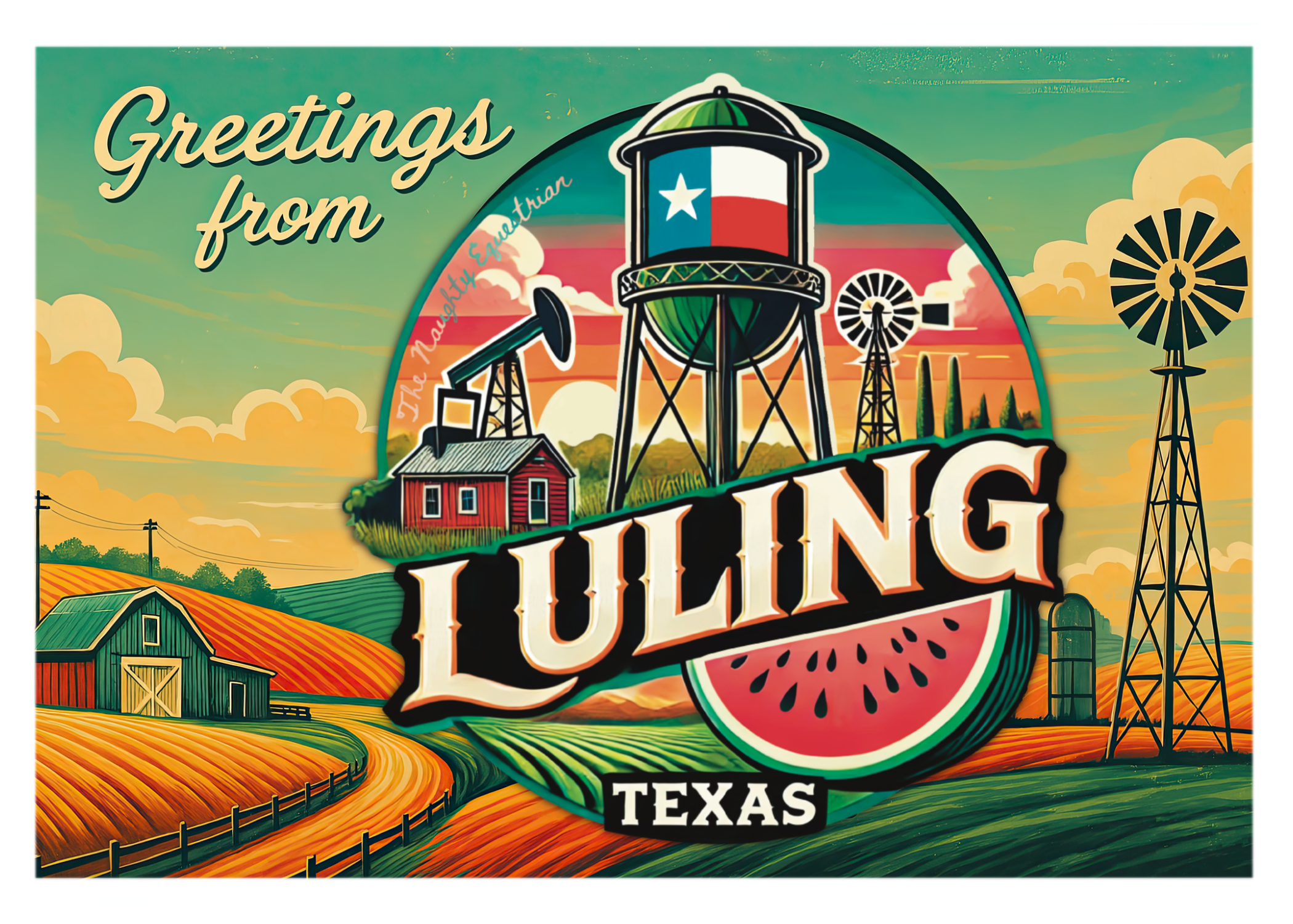 Greetings from Luling, Texas City Postcards, 5x7 Glossy Collectibles