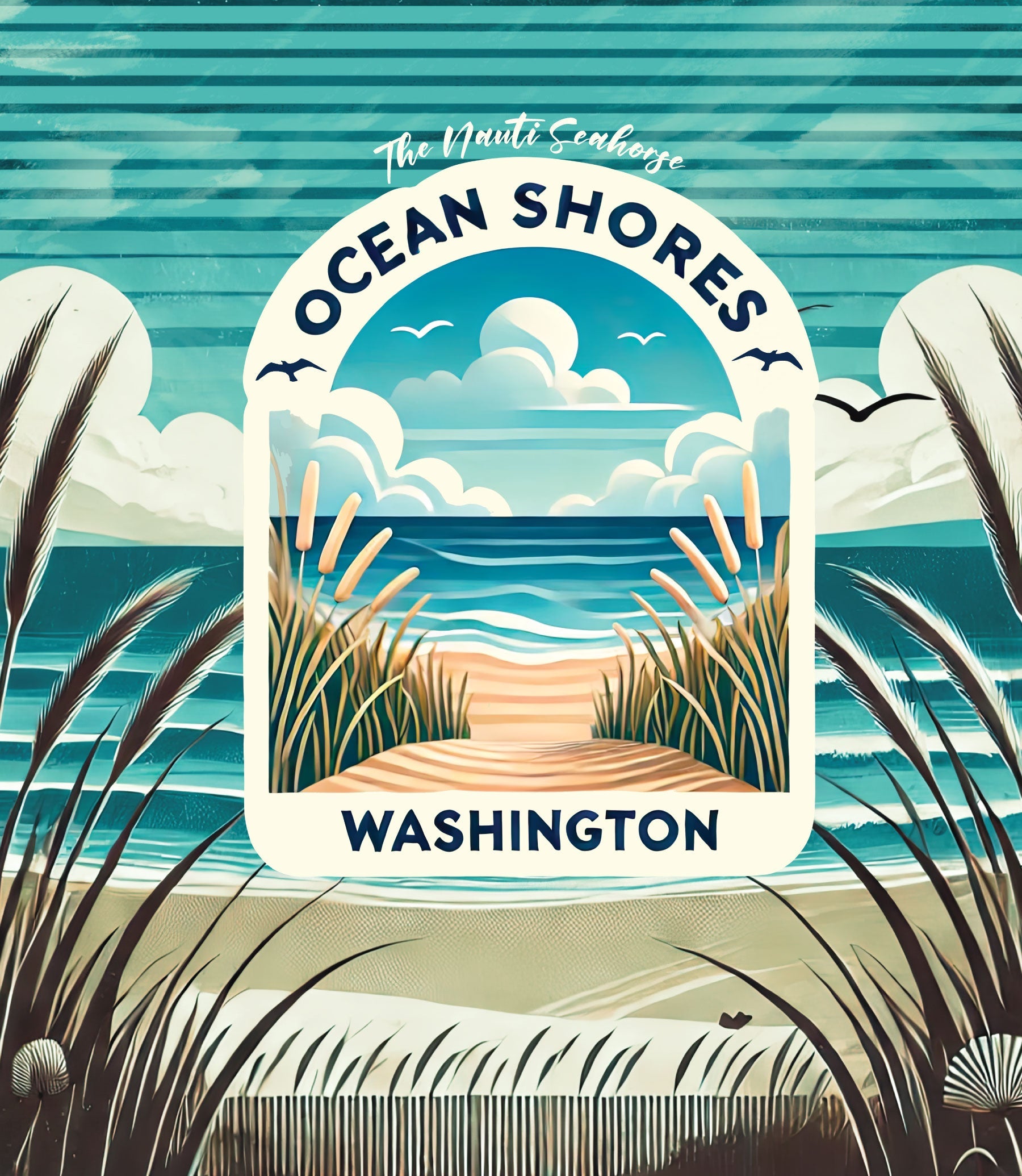 Ocean Shores Sand Dunes Can Cooler 12oz, City Souvenir 12oz Regular