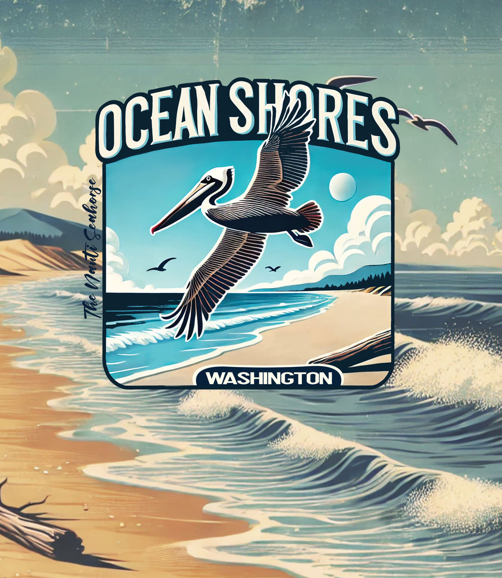 Ocean Shores Heron Can Cooler 12oz, City Souvenir 12oz Regular