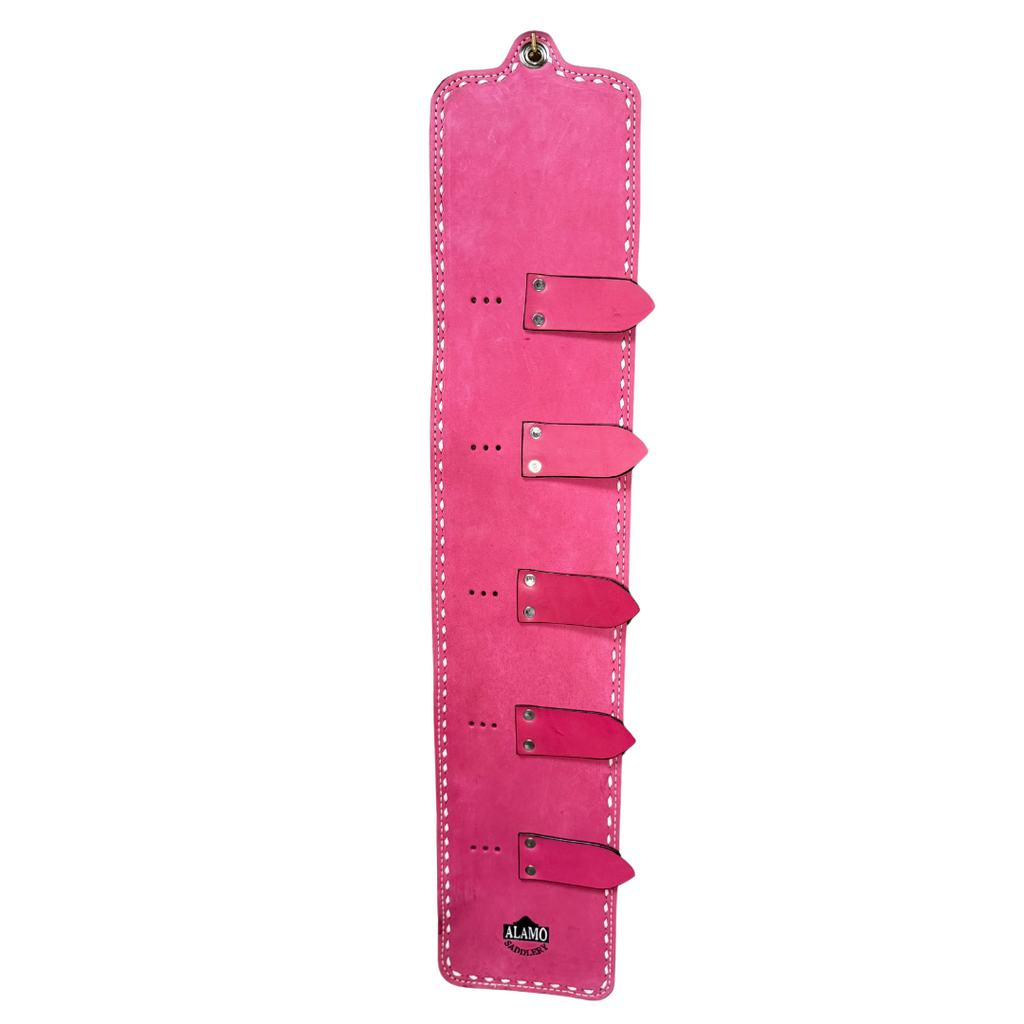 Pink Roughout w/ Buckstitch Buckle Holder