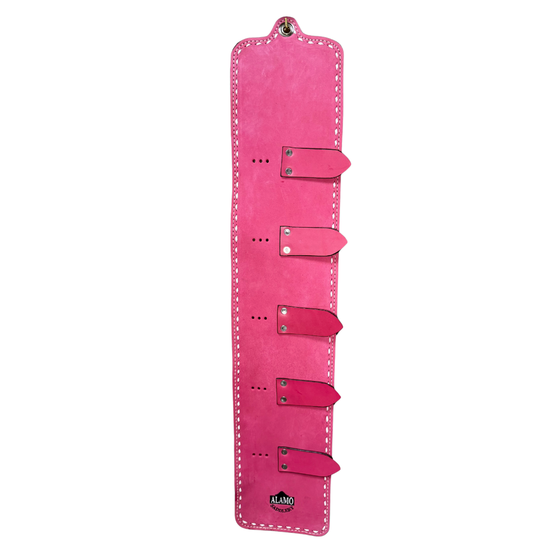 Pink Roughout w/ Buckstitch Buckle Holder