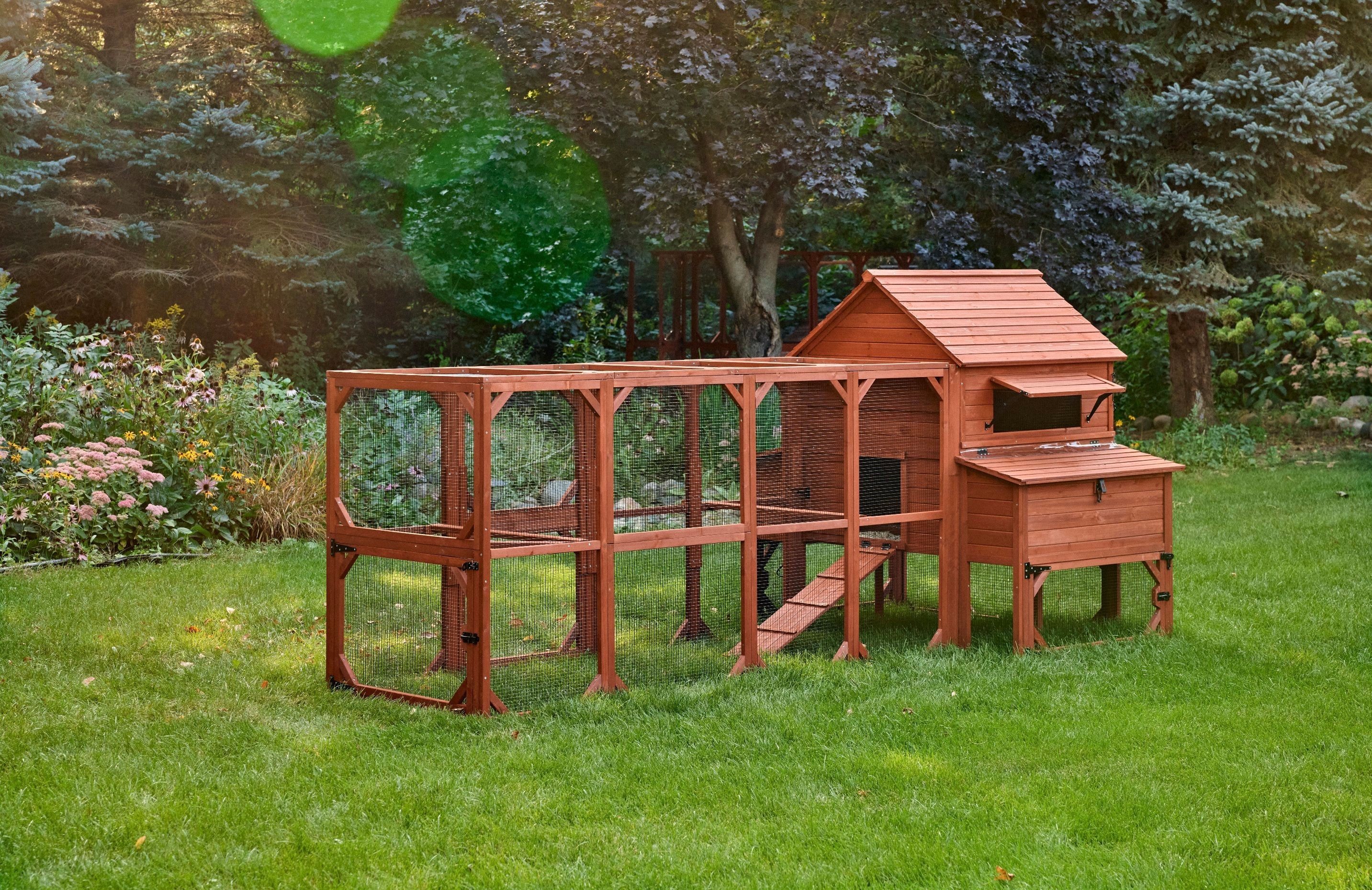 Chicken Coop for 10 Chickens – Rhode Island Homestead Coop with Run Extension Options