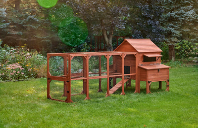 Chicken Coop for 10 Chickens – Rhode Island Homestead Coop with Run Extension Options