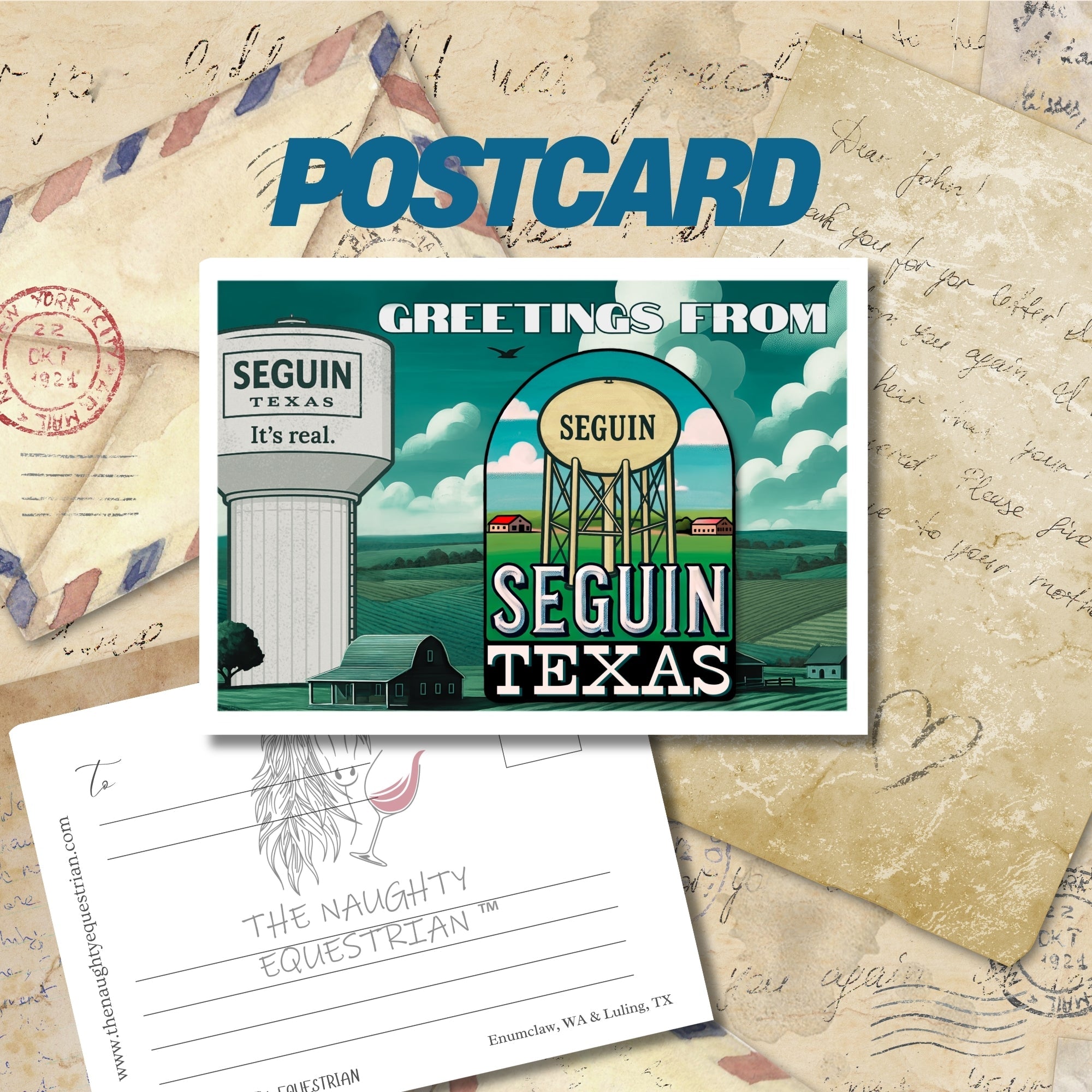 Greetings from Seguin, Texas City Postcards, 5x7 Glossy Collectibles