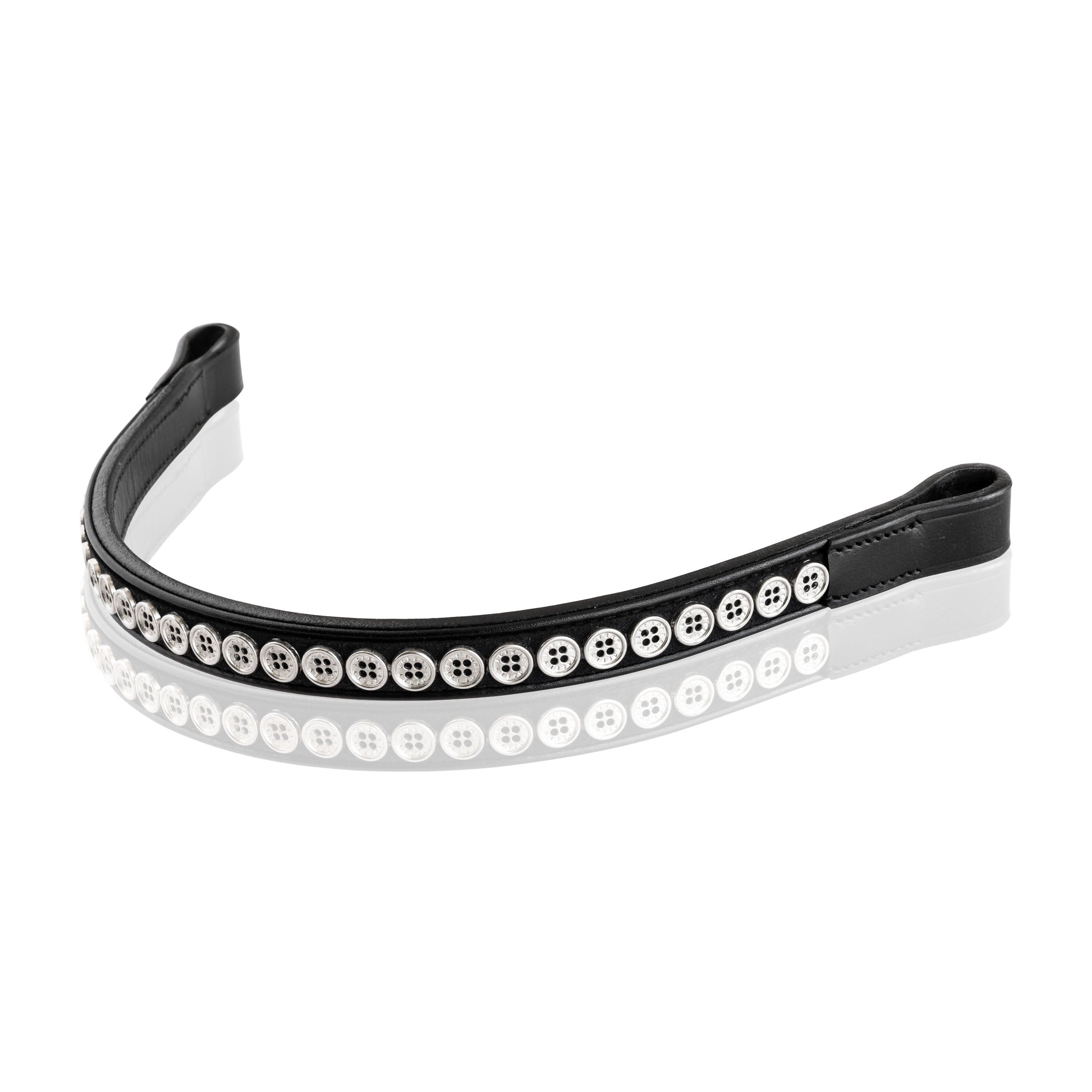 Silver Buttons Browband