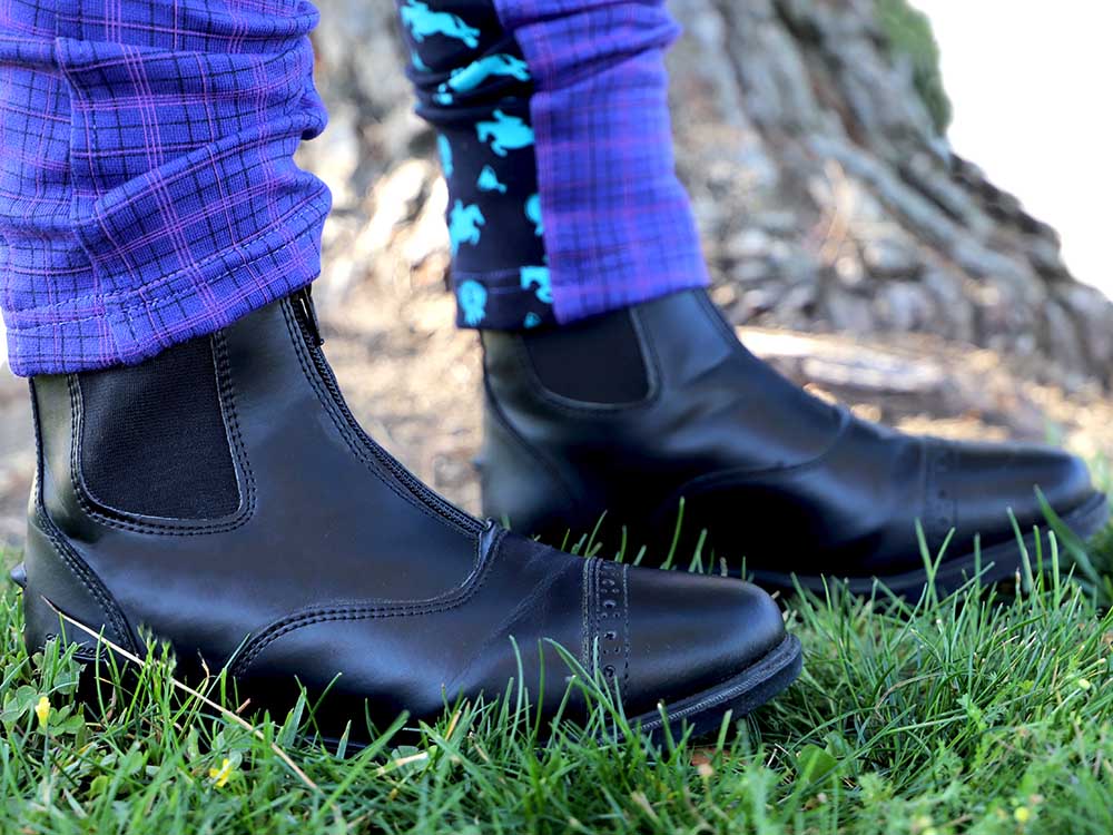 Kids' Zip Up Synthetic Paddock Boots