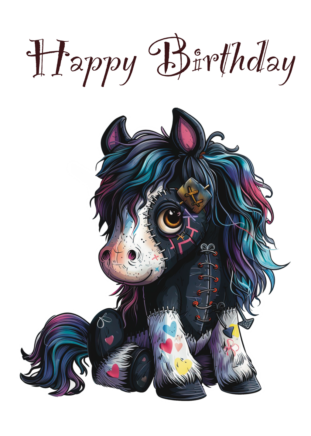 Mystical Manes Birthday Wishes Greeting Card