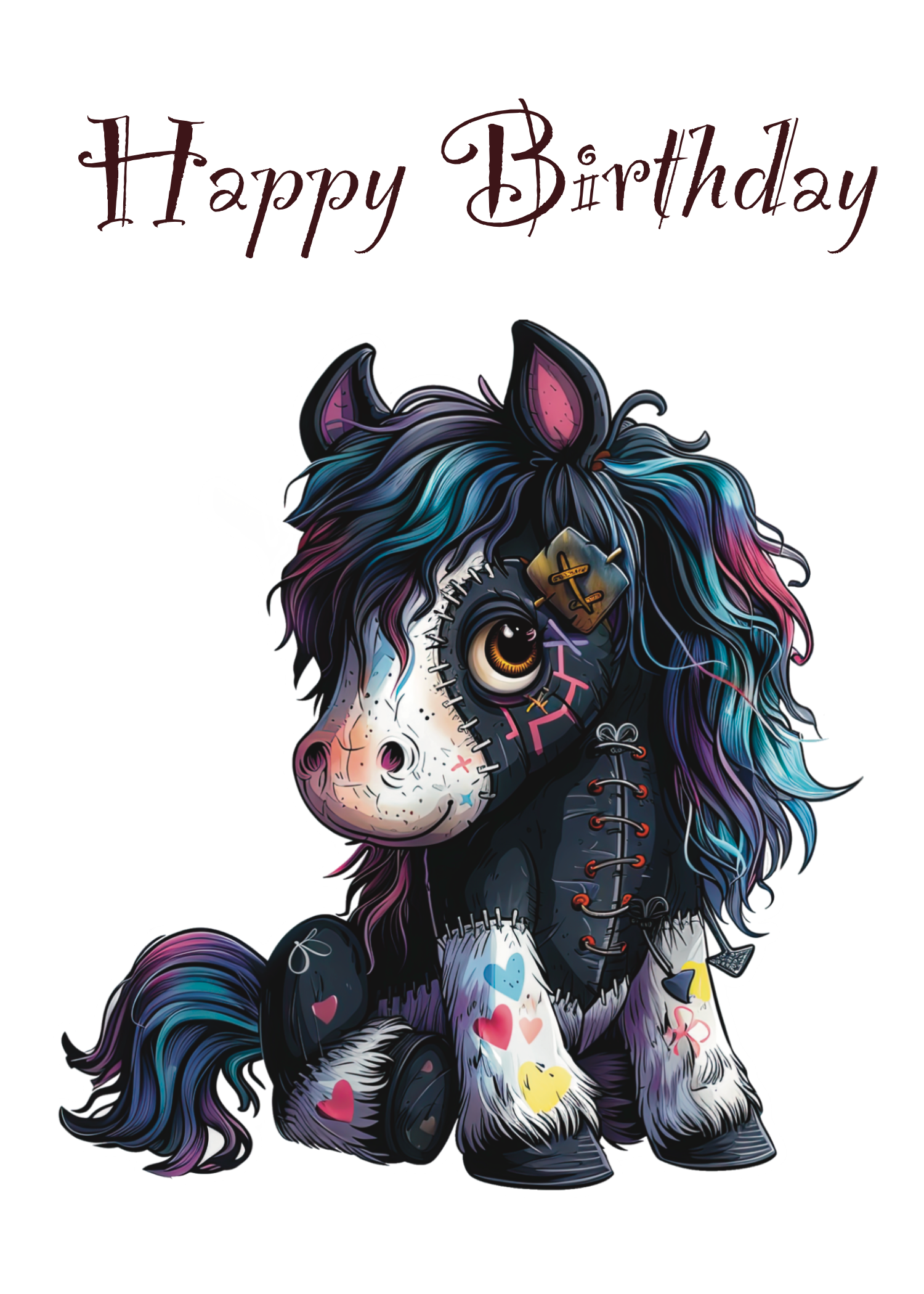 Mystical Manes Birthday Wishes Greeting Card