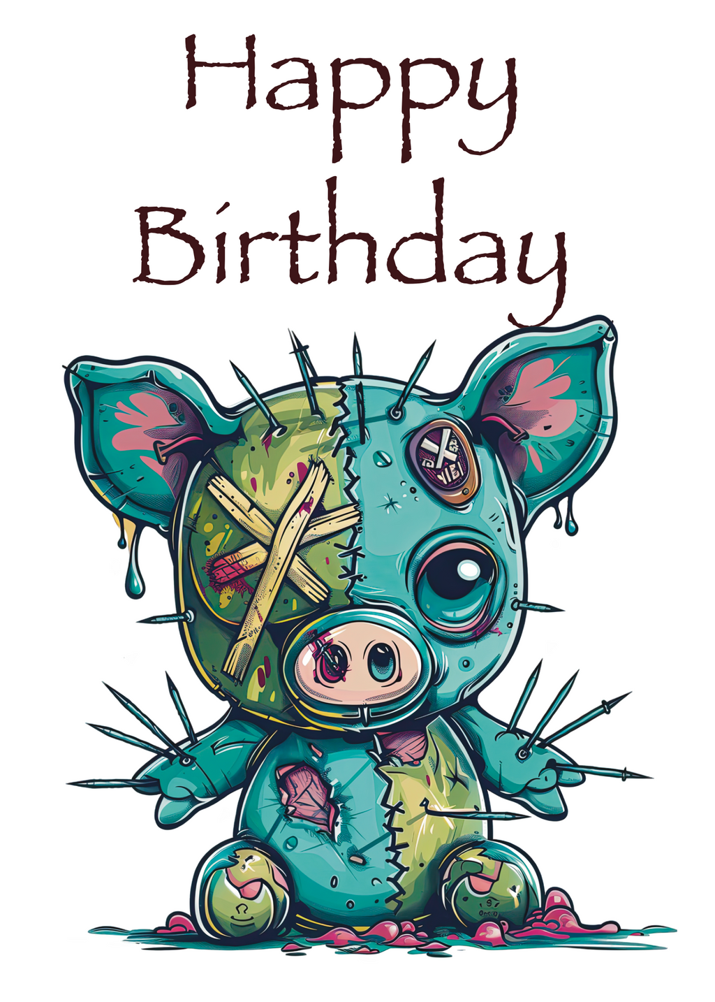 Piggy Potion Birthday Greeting Card