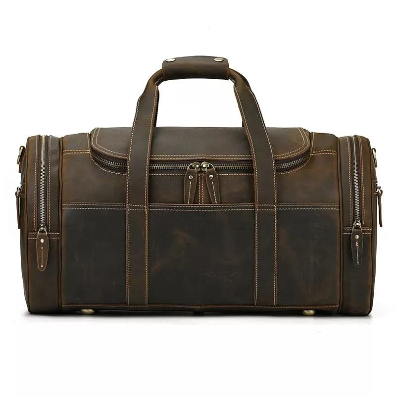 The Wainwright Weekender | Round  Vintage Leather Weekender