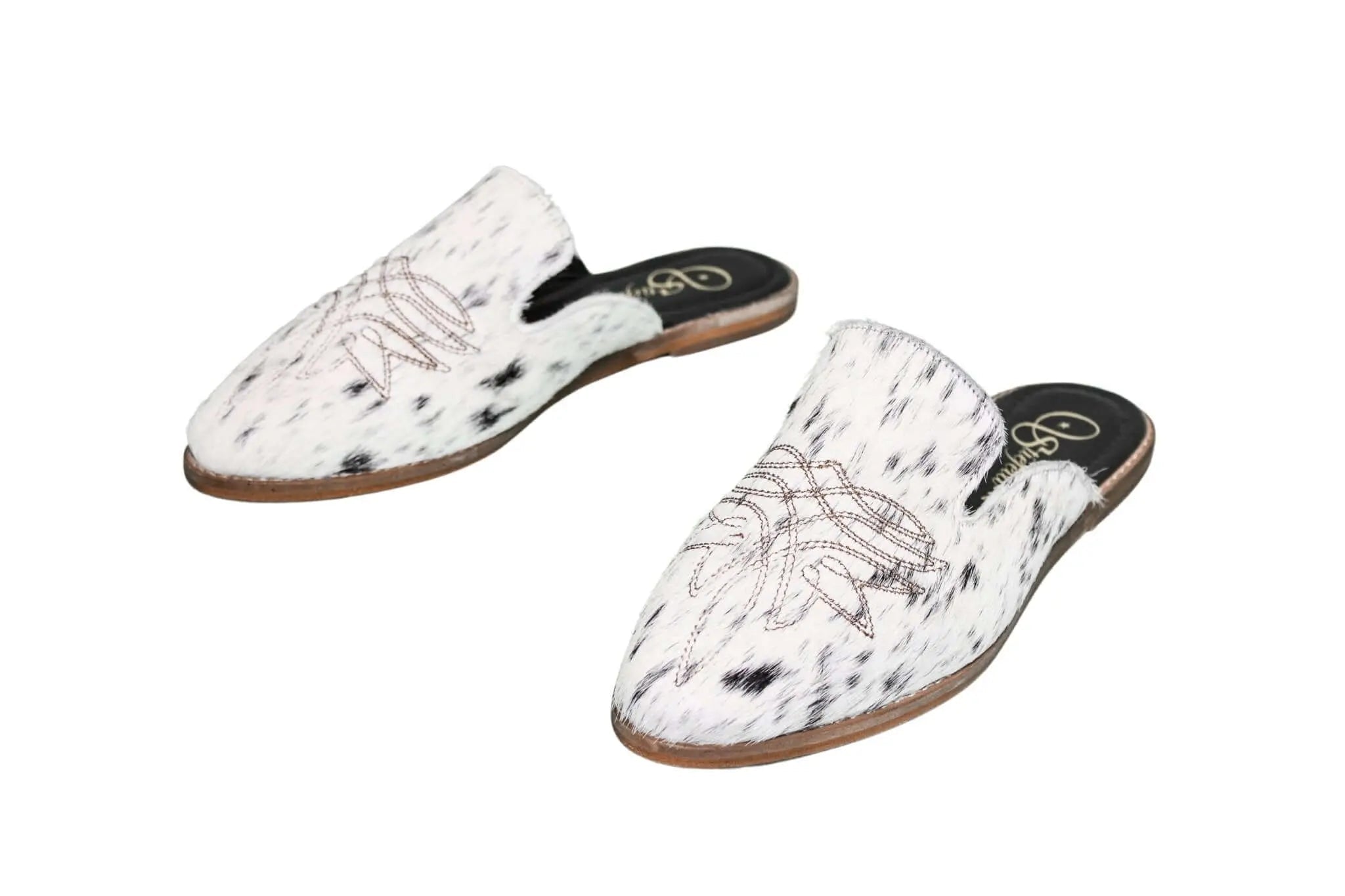 Abby Cowhide Mules – Size 10