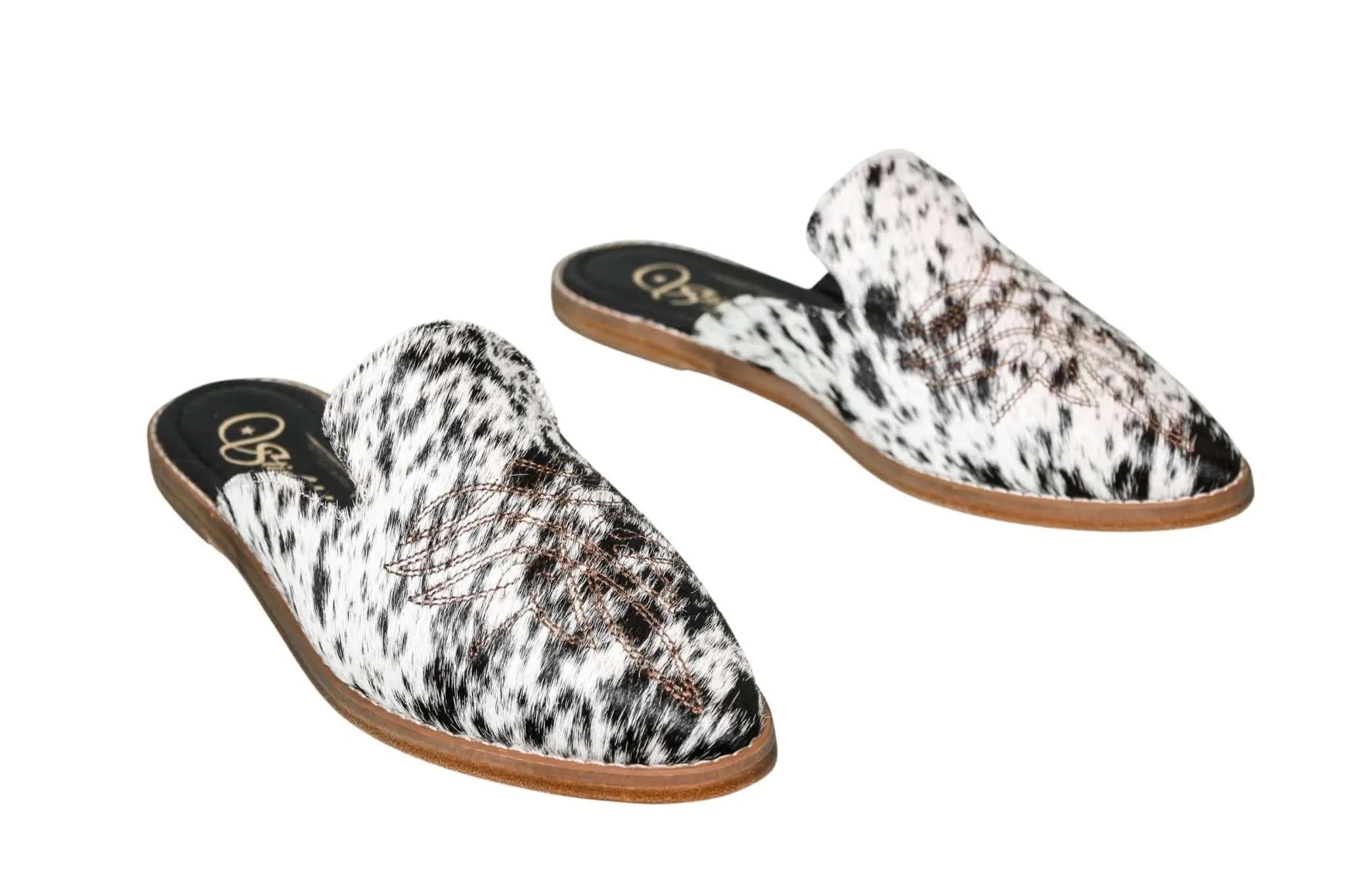 Abby Cowhide Mules – Size 11