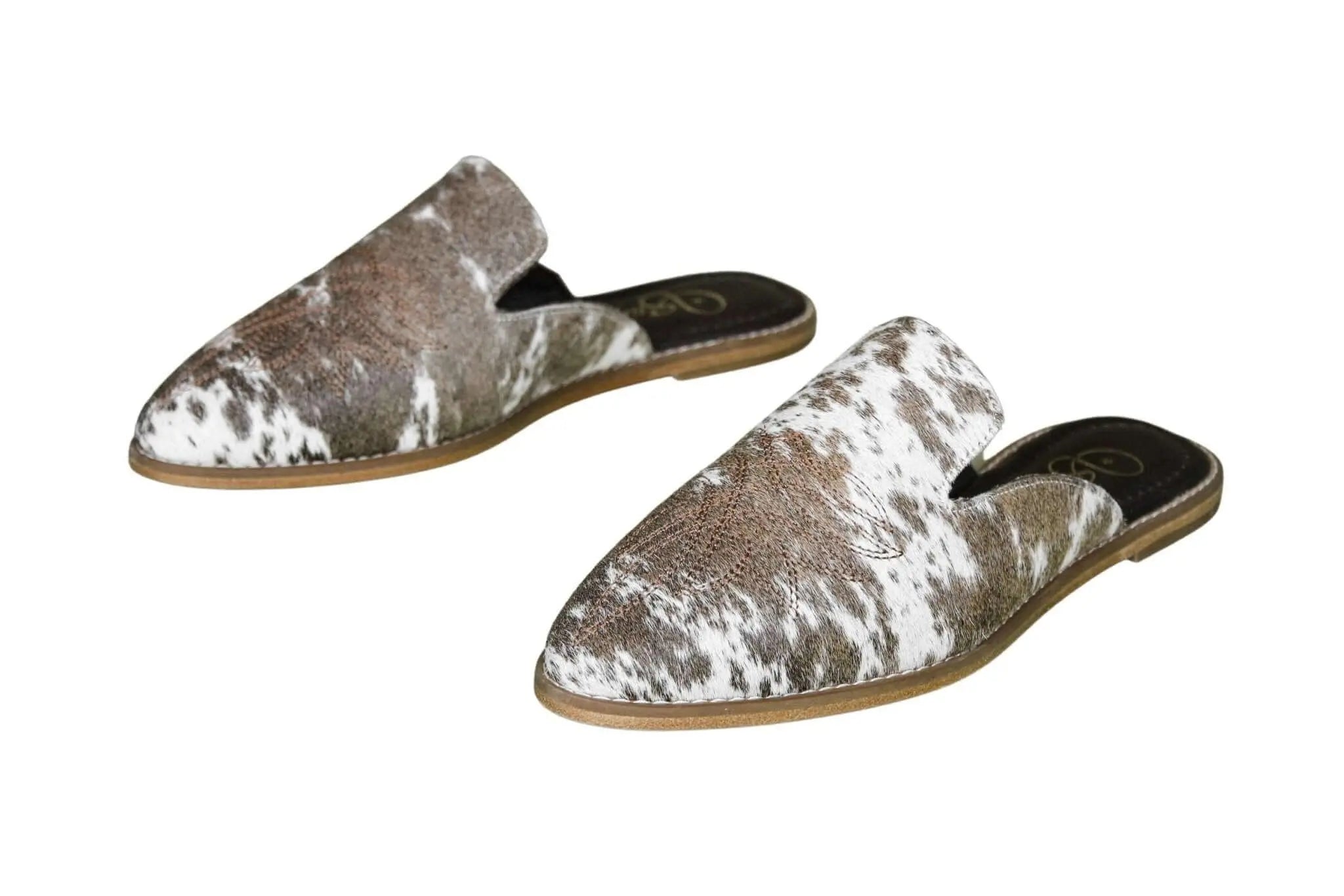 Abby Cowhide Mules – Size 12