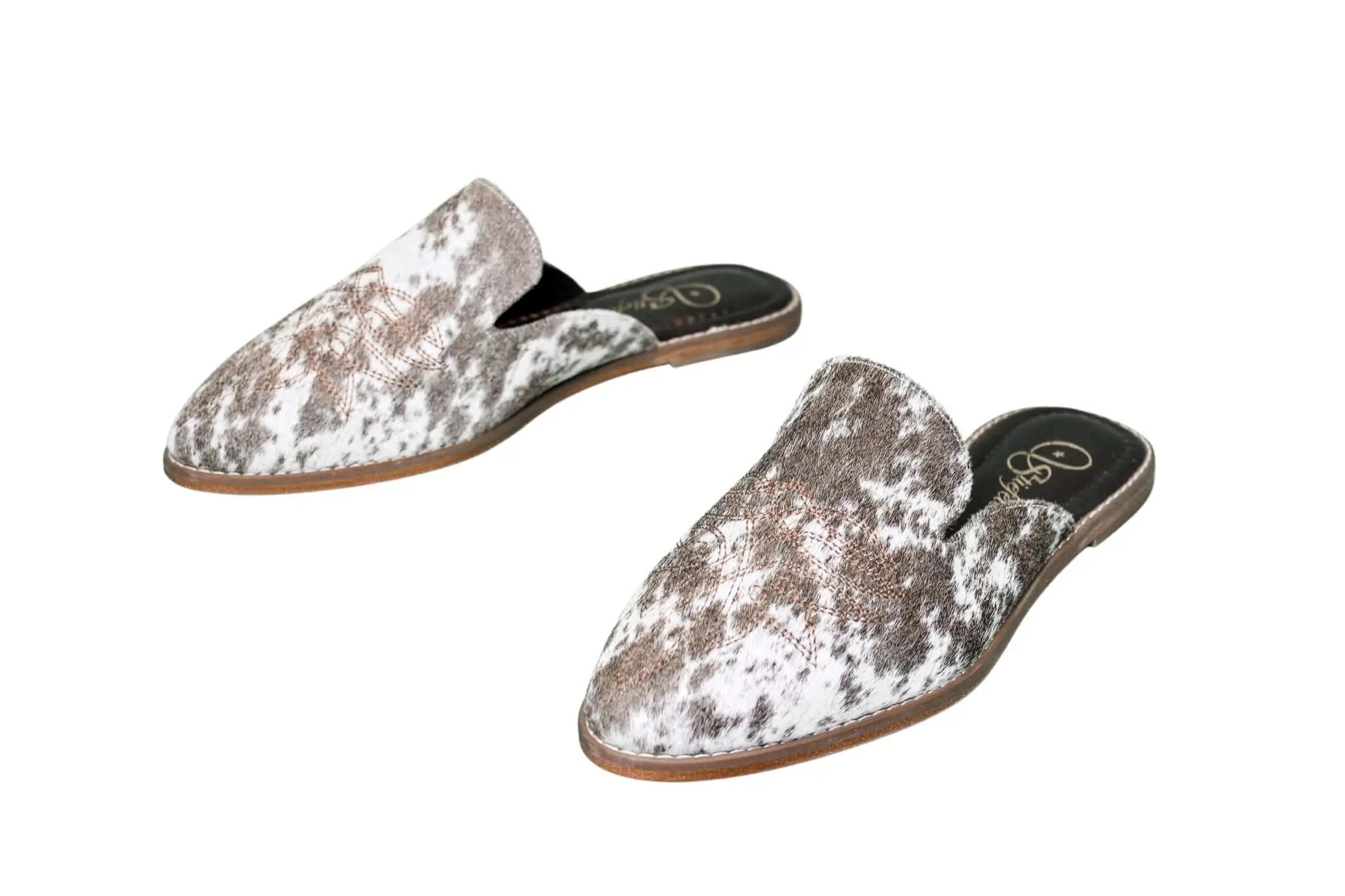Abby Cowhide Mules – Size 12