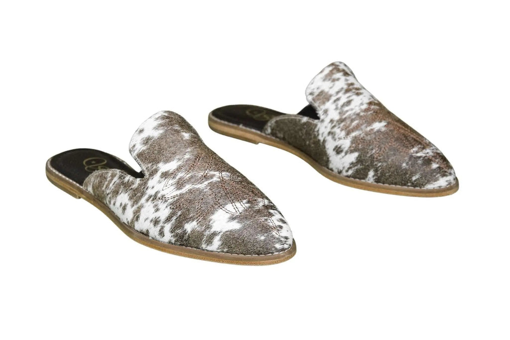 Abby Cowhide Mules – Size 12